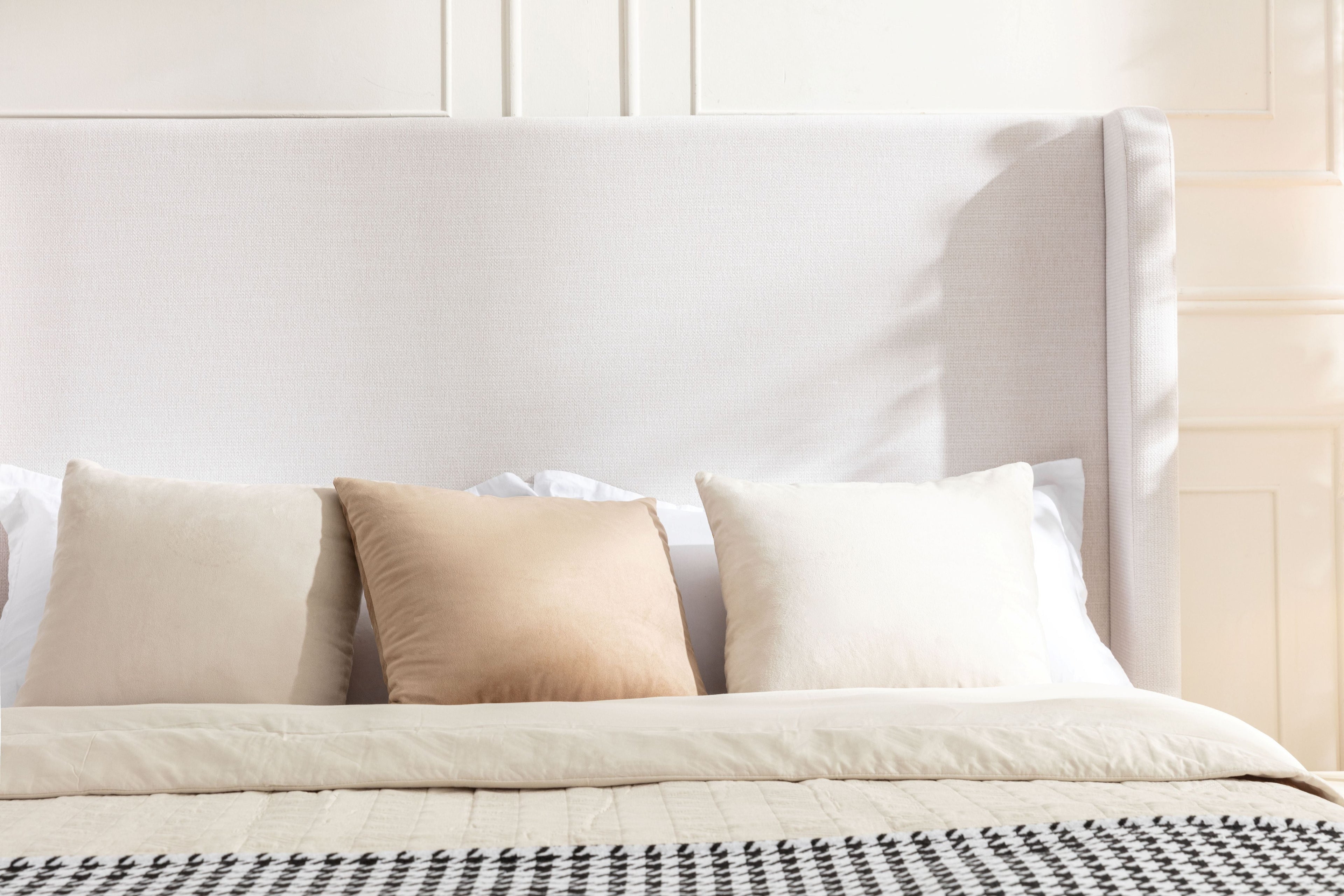 Hayden Upholstered Wingback Bed