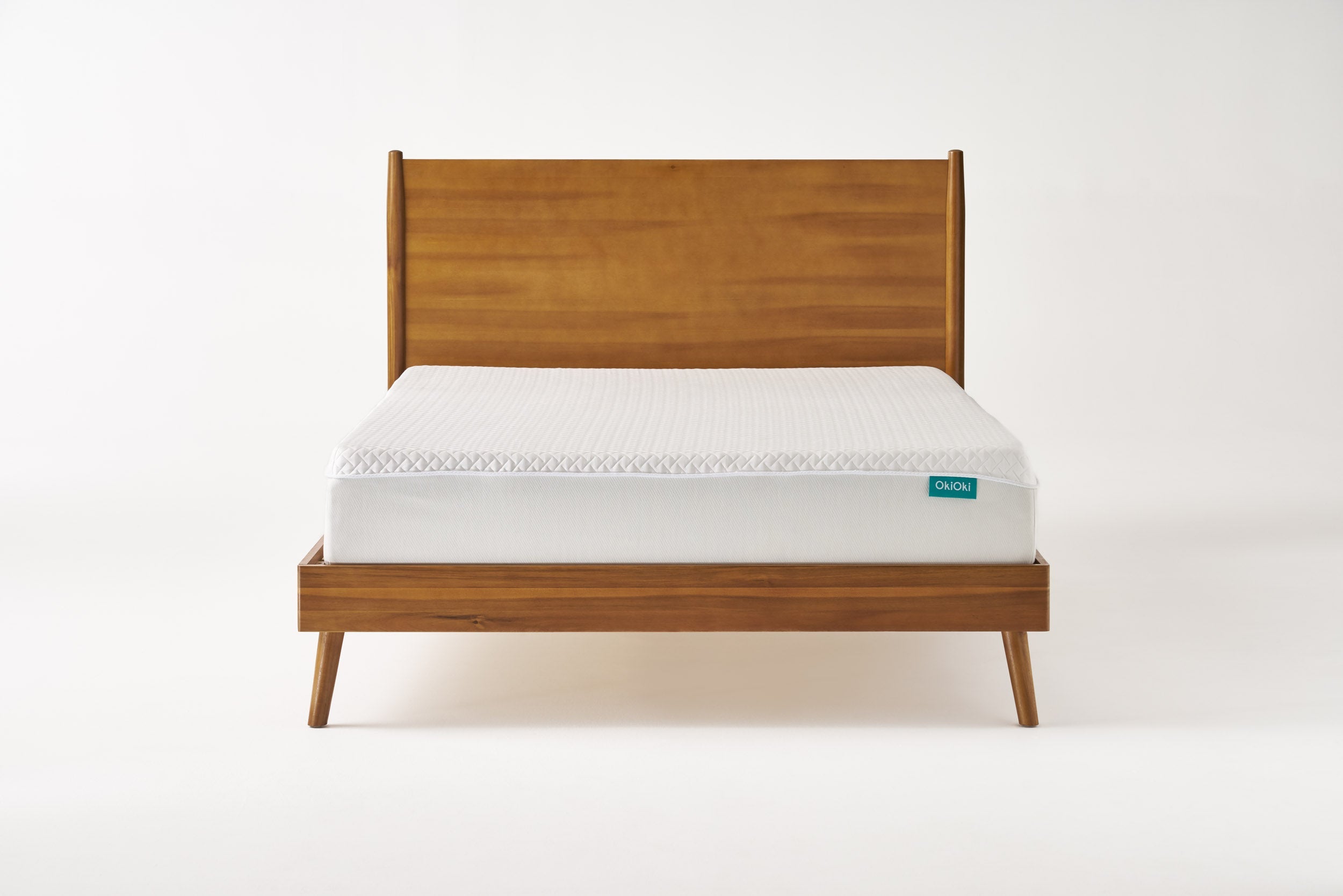 Oki Oki Mid-Century Modern Wooden Bed