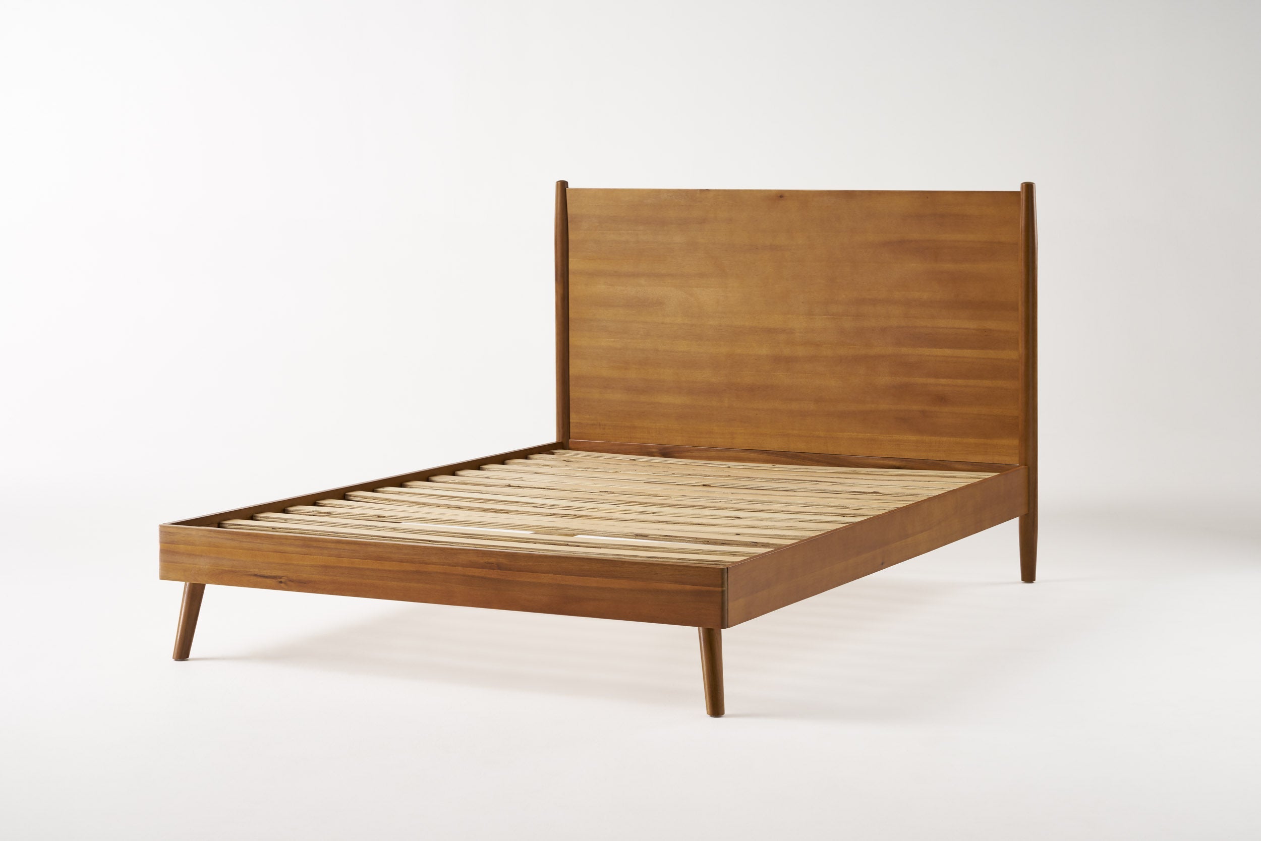 Oki Oki Mid-Century Modern Wooden Bed