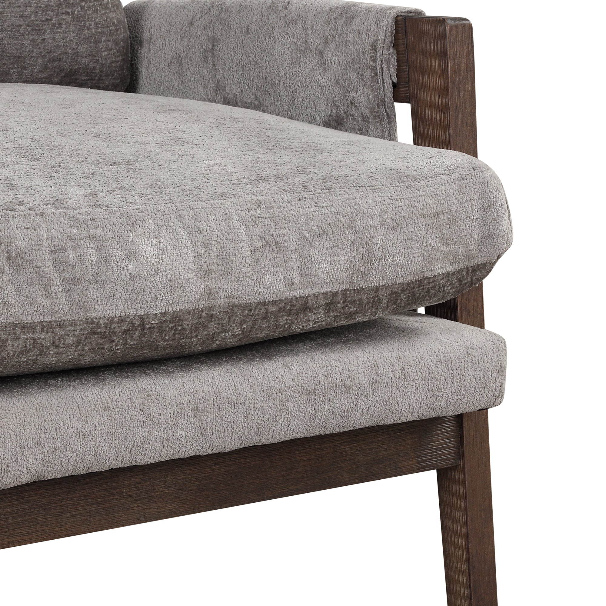 Kelly Modern Wood Frame Velvet Accent Chair