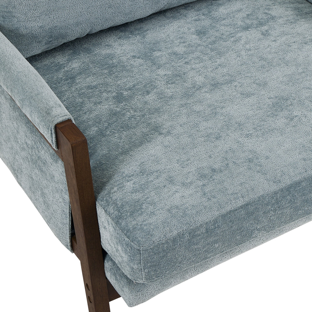 Kelly Modern Wood Frame Velvet Accent Chair