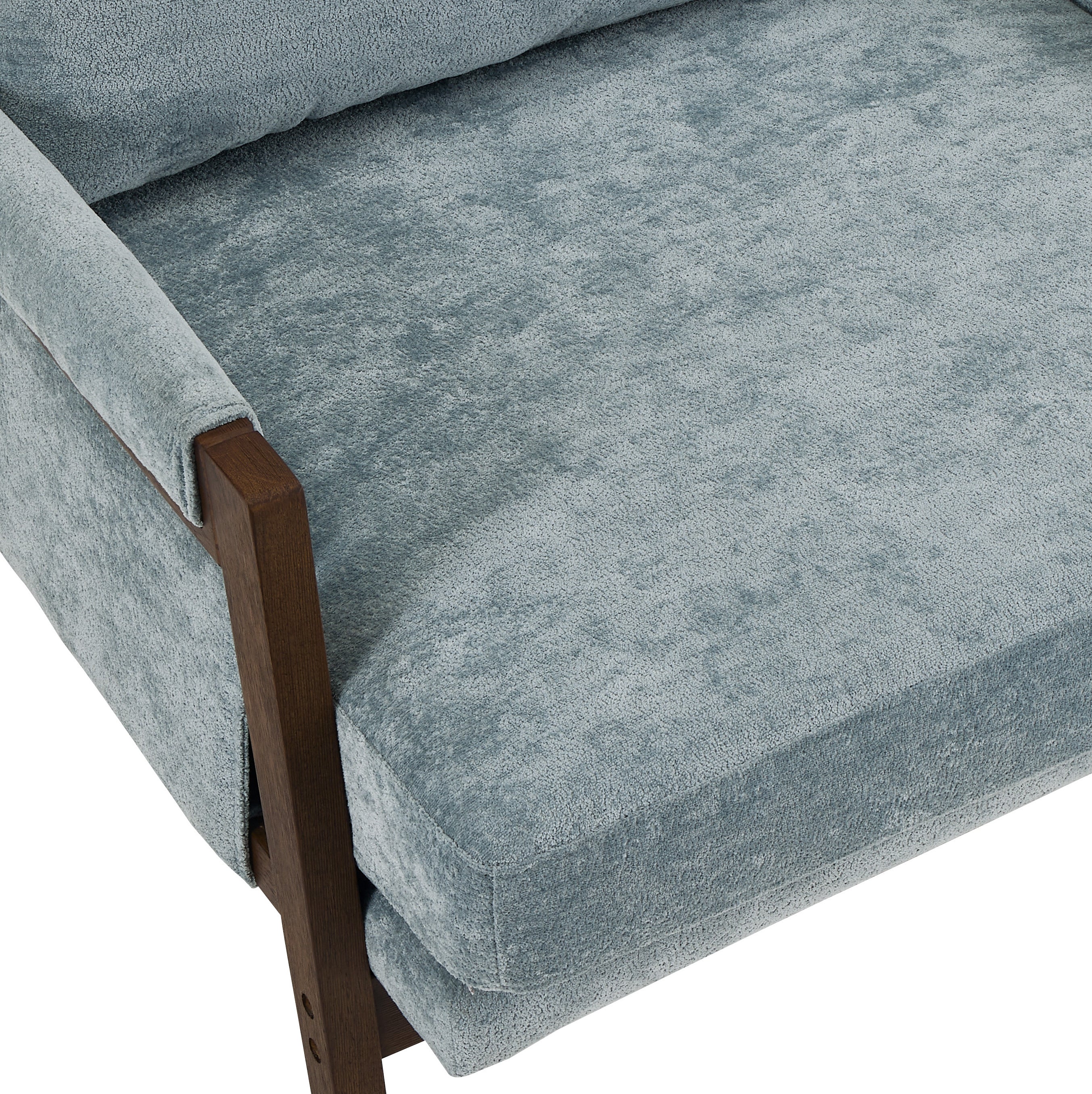Kelly Modern Wood Frame Velvet Accent Chair