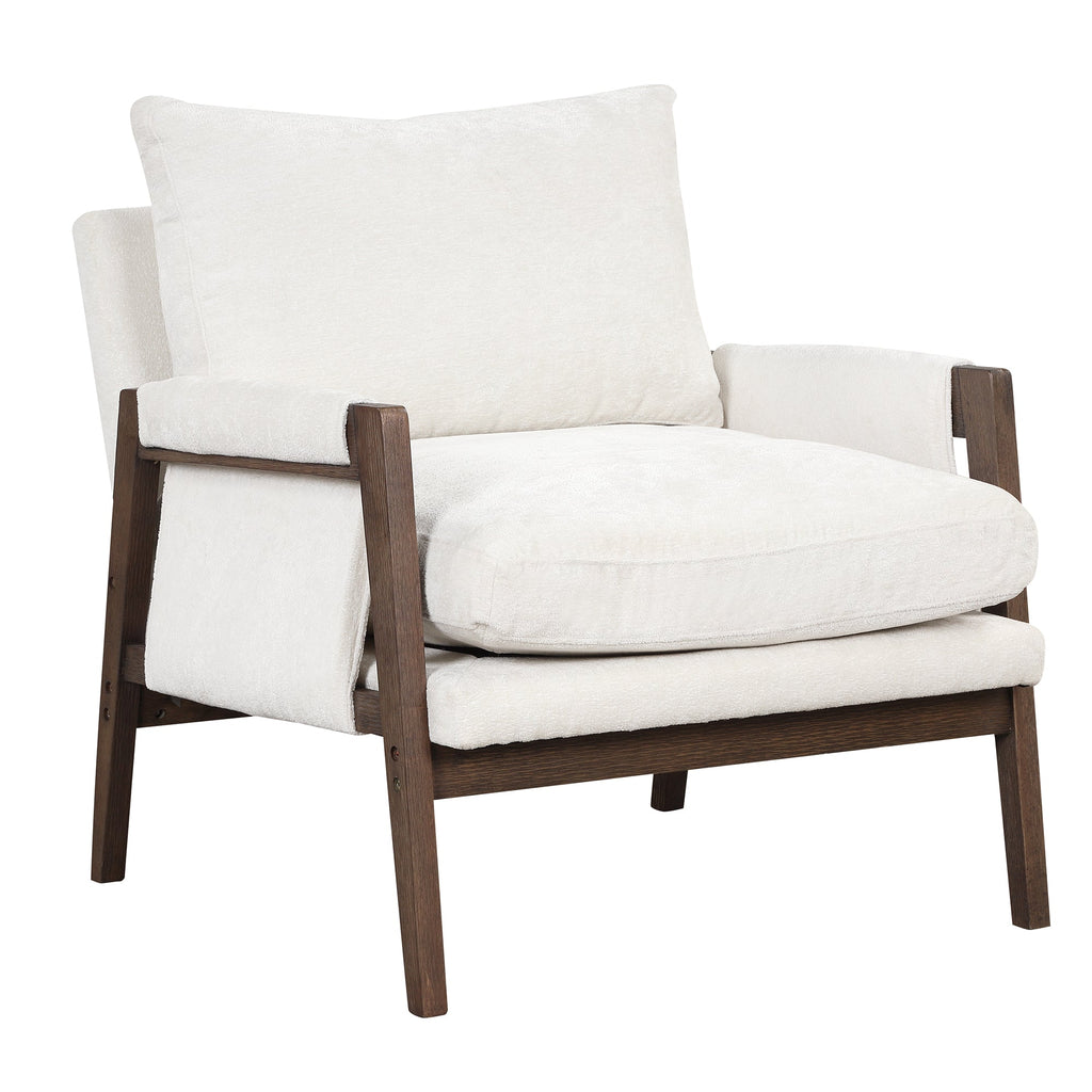 Kelly Modern Wood Frame Velvet Accent Chair