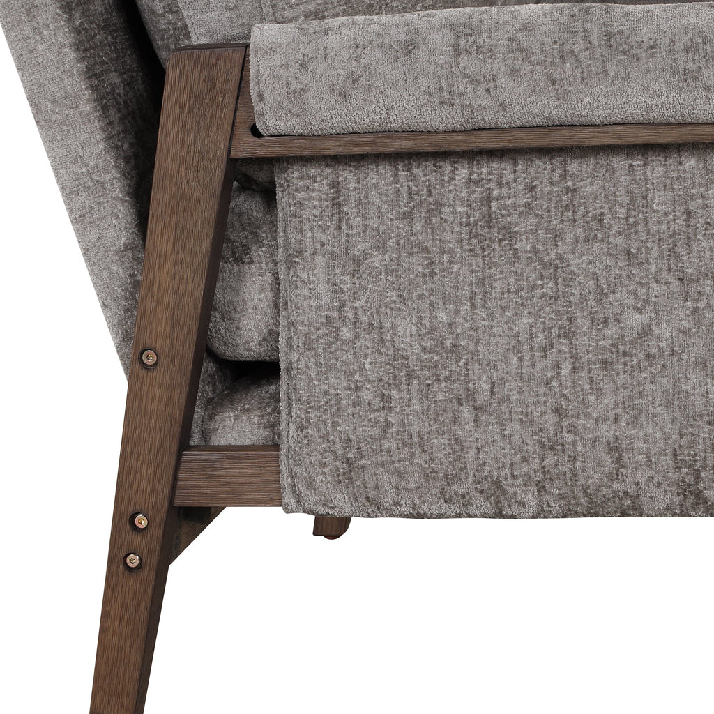 Kelly Modern Wood Frame Velvet Accent Chair