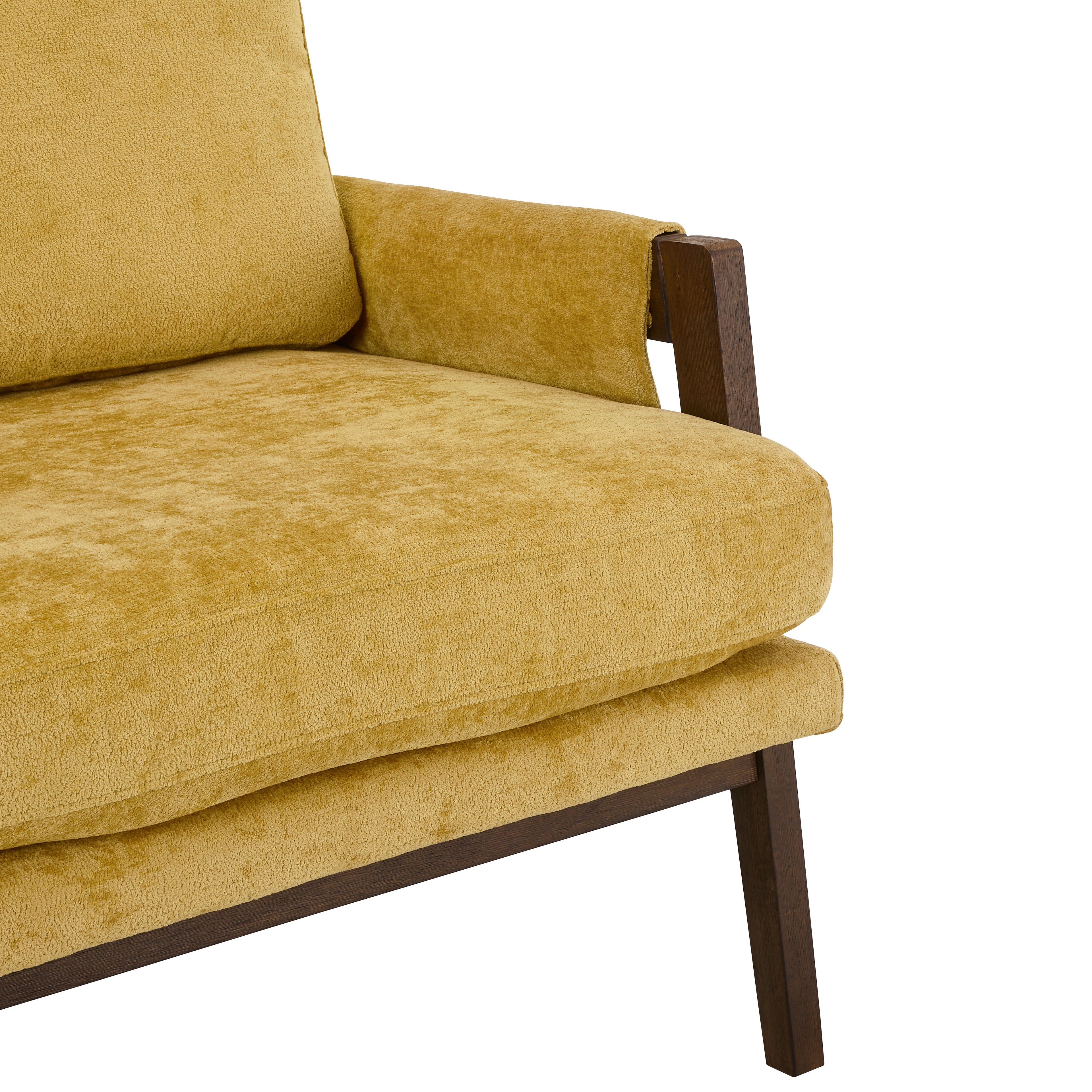 Kelly Modern Wood Frame Velvet Accent Chair