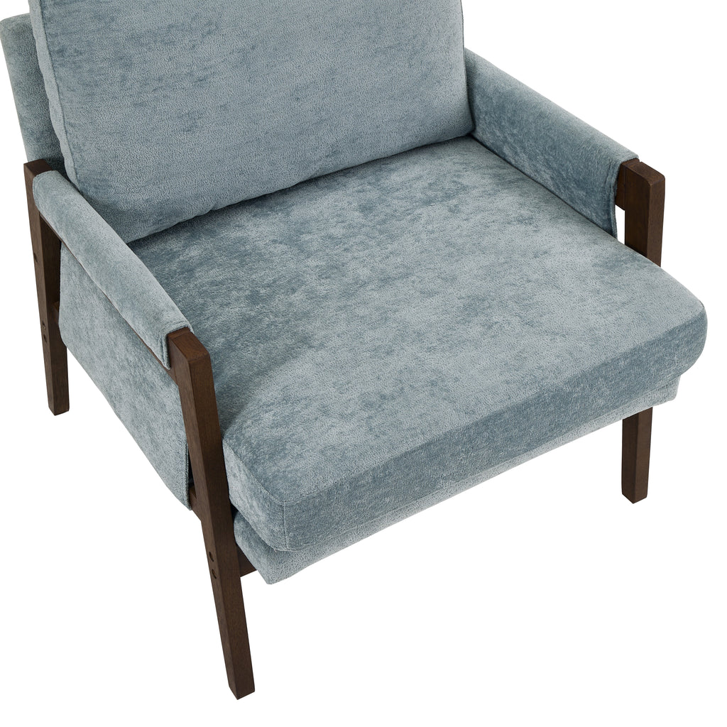 Kelly Modern Wood Frame Velvet Accent Chair
