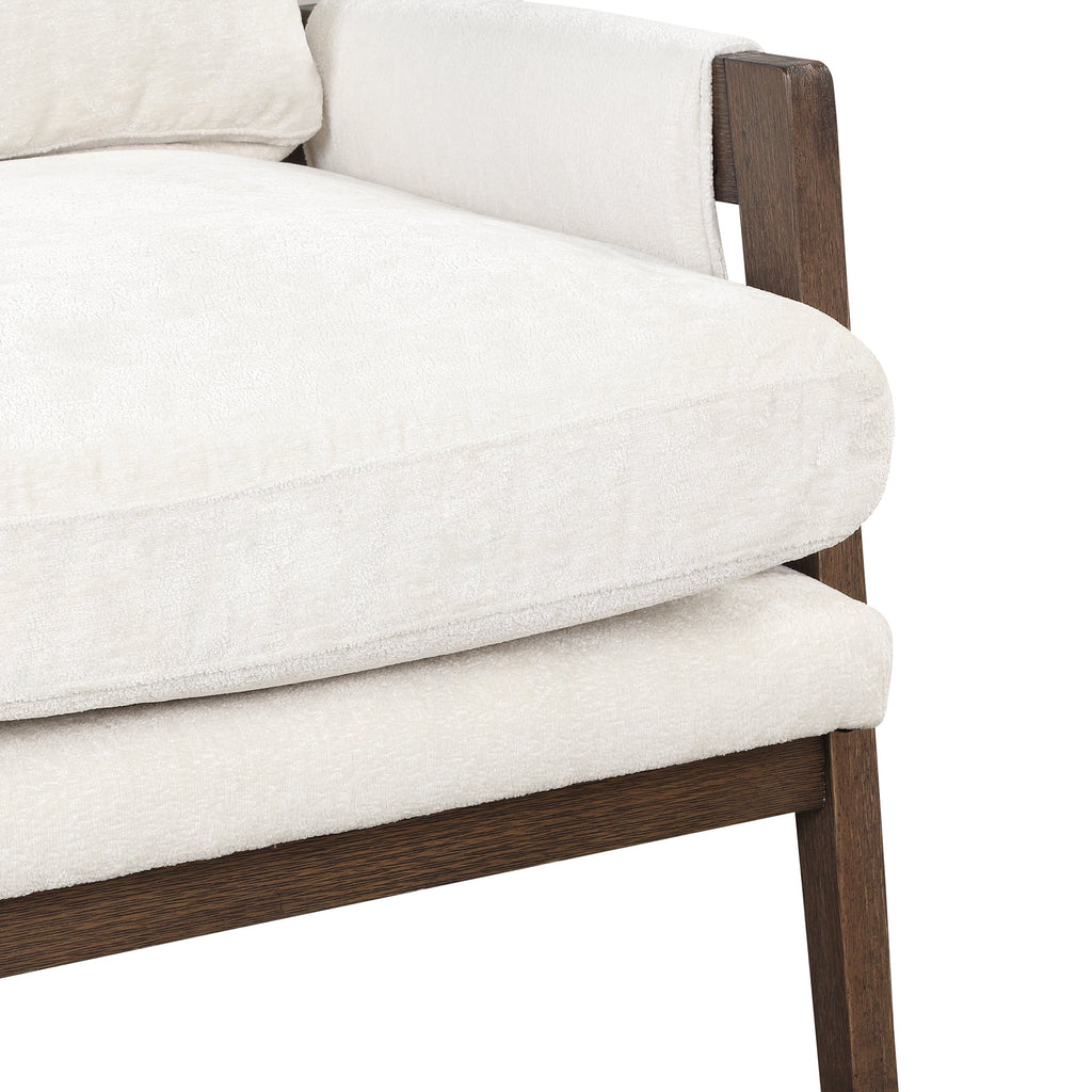 Kelly Modern Wood Frame Velvet Accent Chair