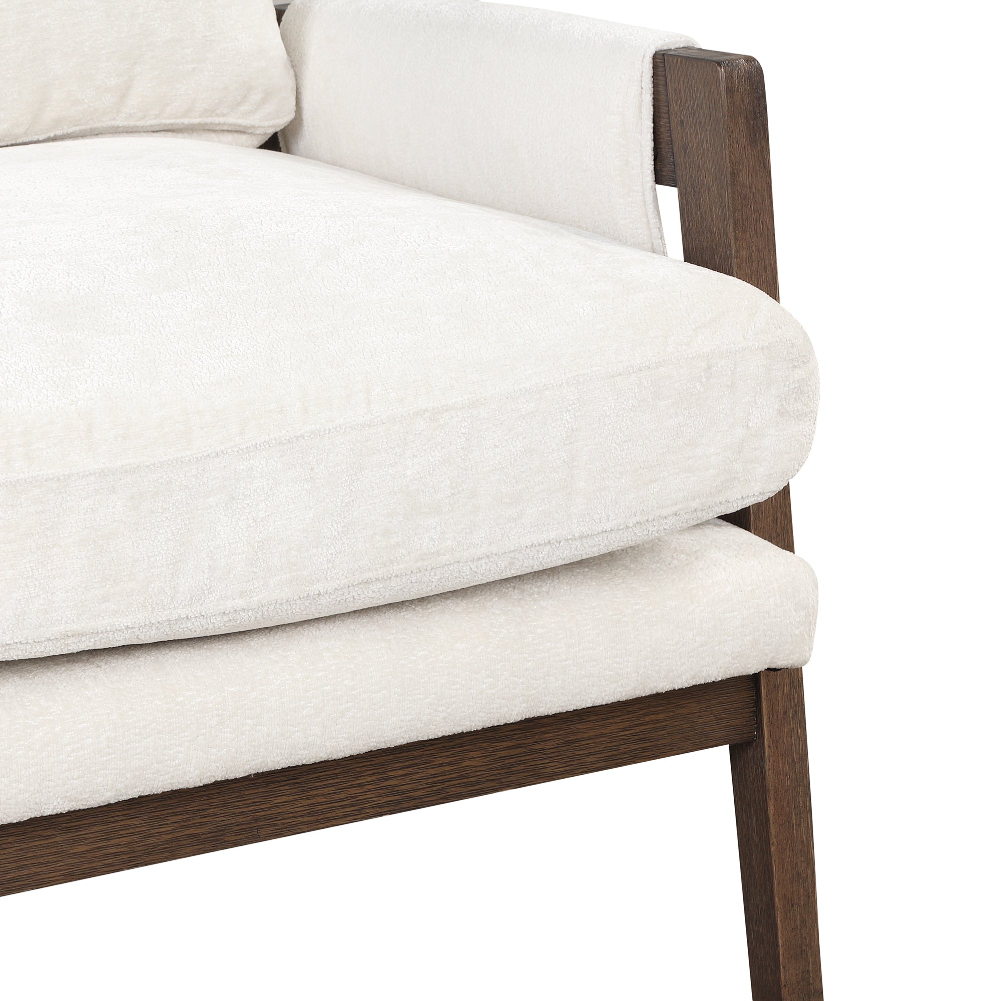 Kelly Modern Wood Frame Velvet Accent Chair