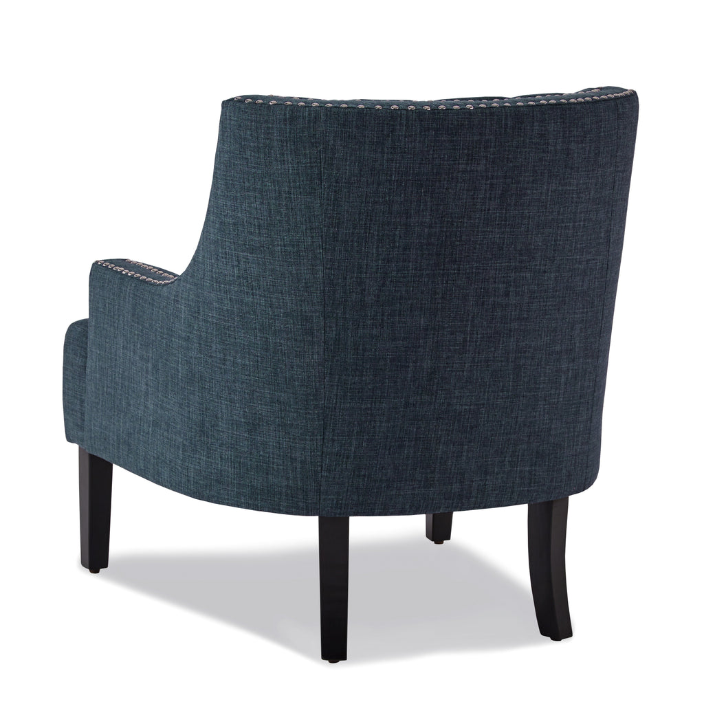 Button Tufted Sloped Arm Accent Chair