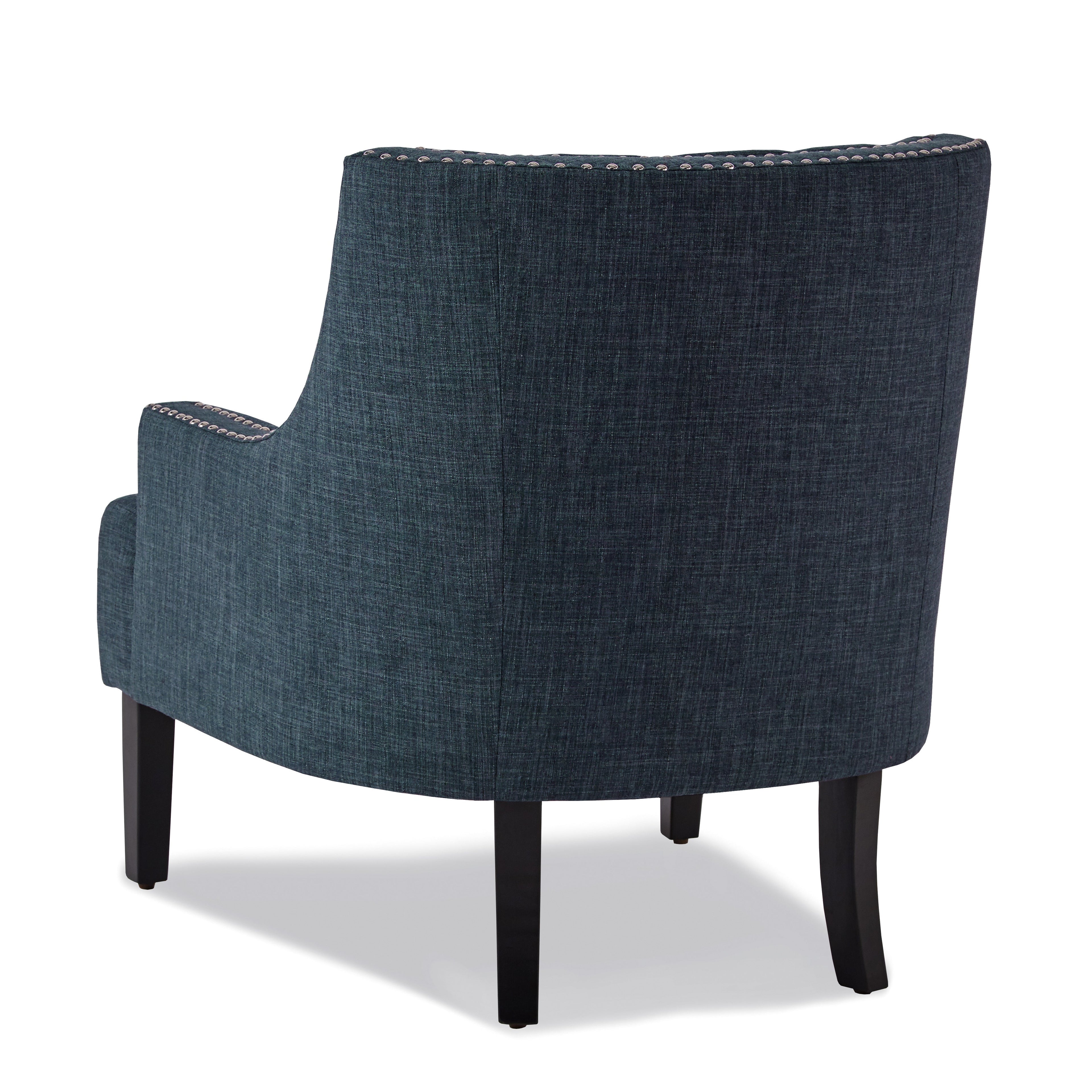 Button Tufted Sloped Arm Accent Chair