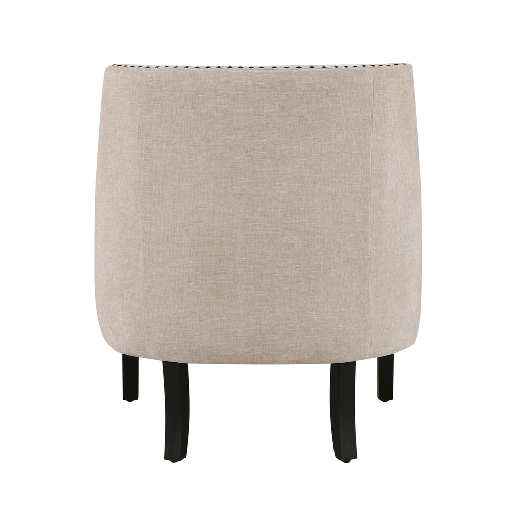 Button Tufted Sloped Arm Accent Chair
