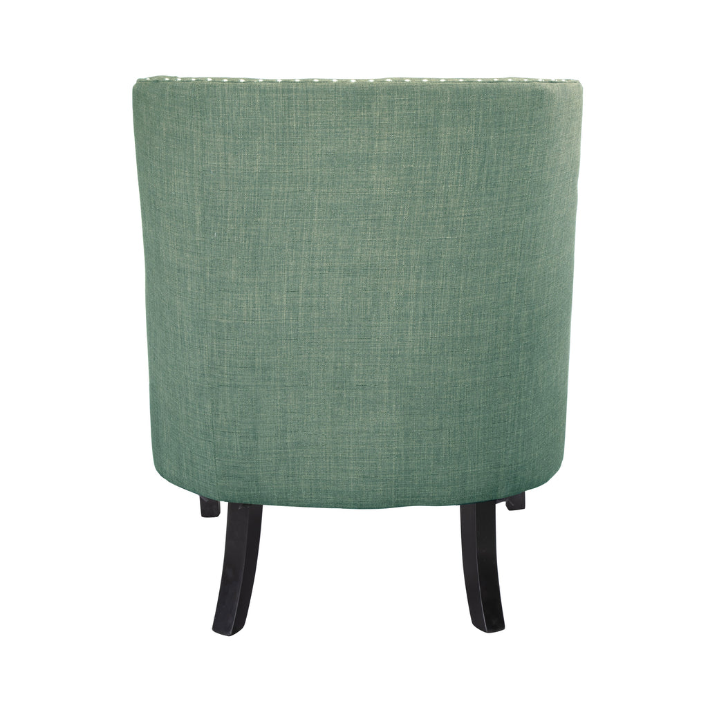 Button Tufted Sloped Arm Accent Chair