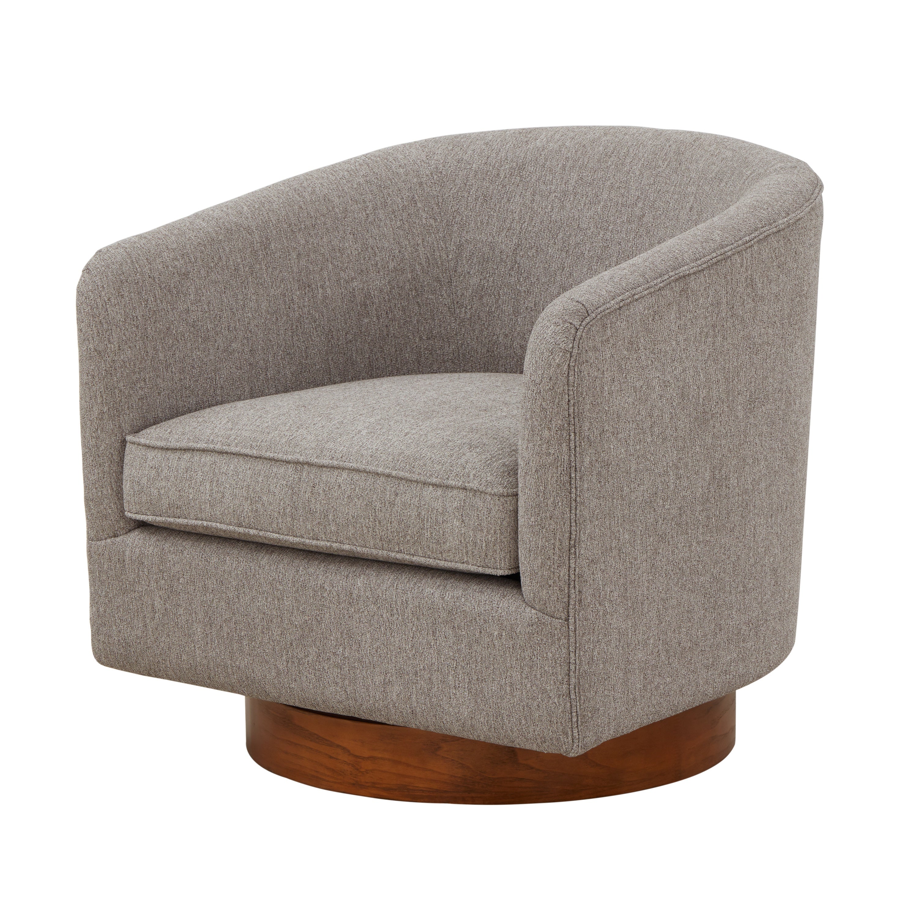 Miramar Wood Base Swivel Club Accent Chair