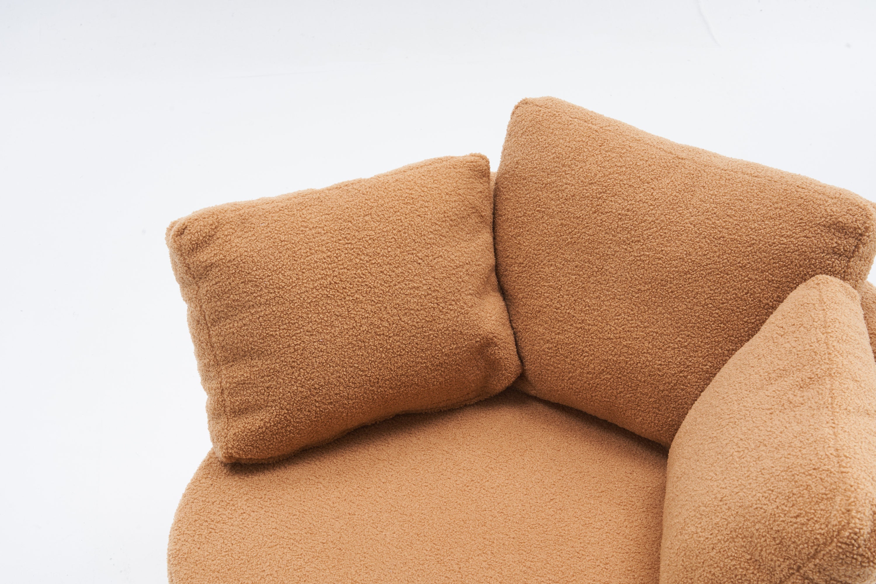 Teddy Fabric Swivel And Storage Chair With Back Cushion