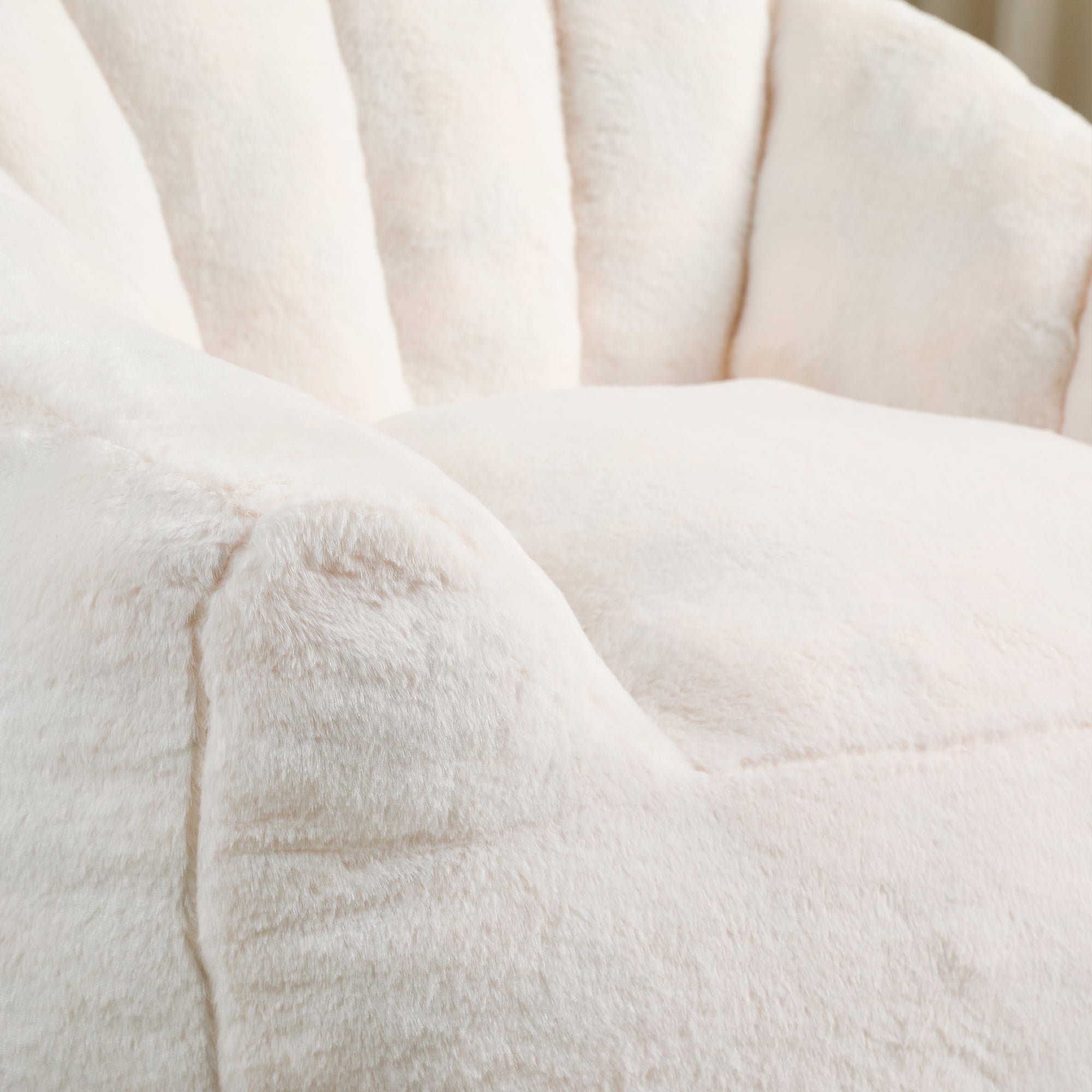 Beanbag Sofa Chair with Armrests Stuffed with High-Density Foam