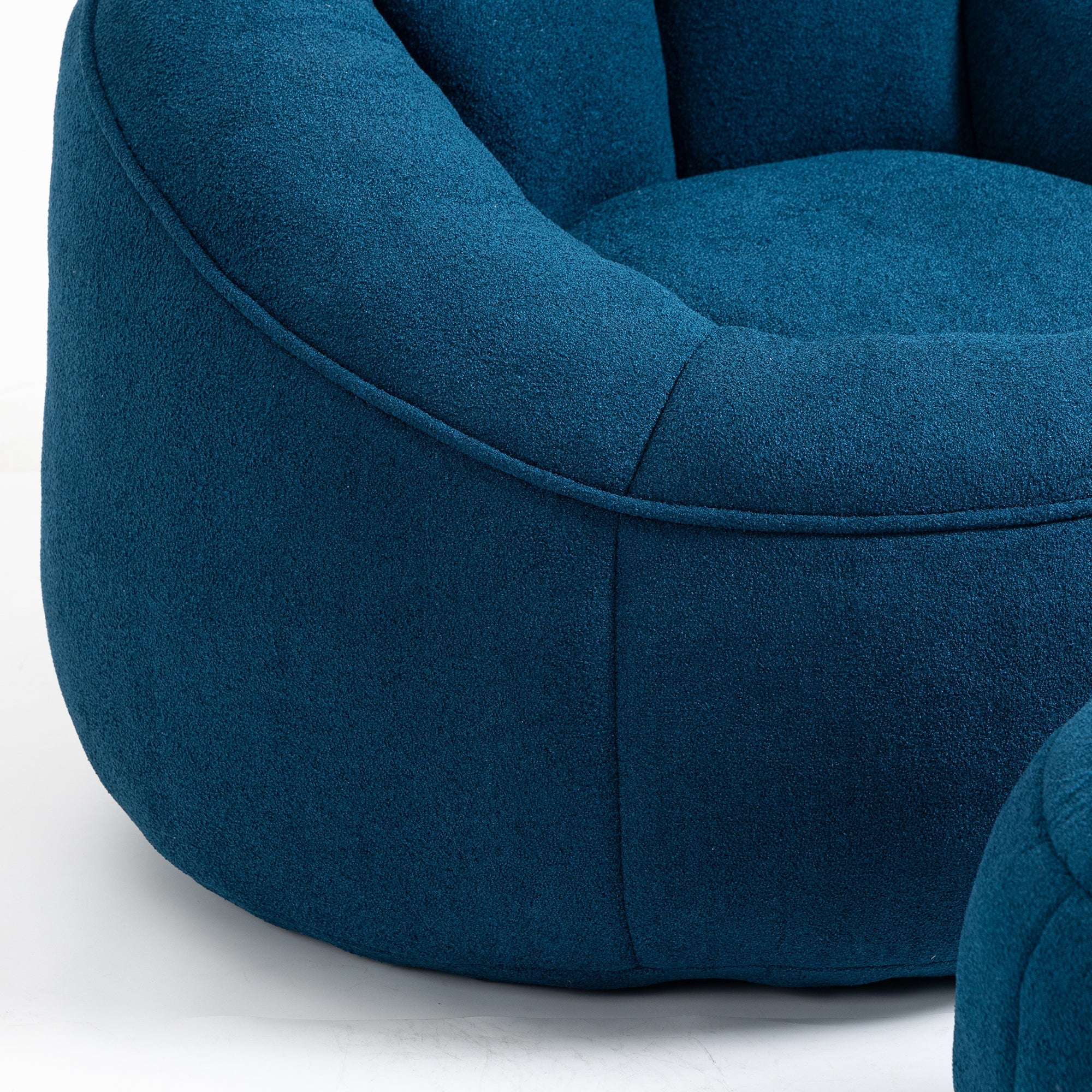 Bean Bag Sofa Chair with High-Pressure Foam and Footrest