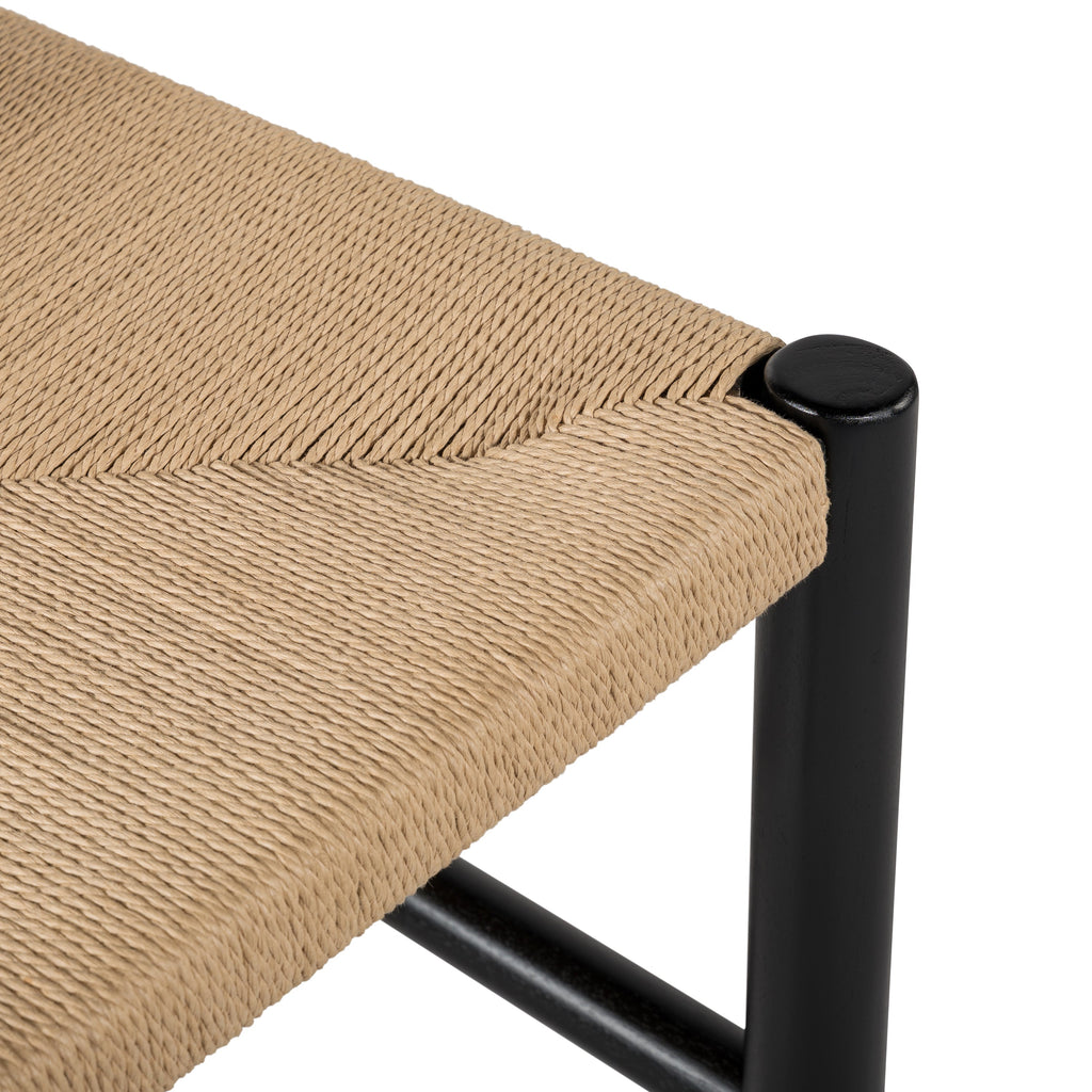 Farmington Wooden Dining Chairs with Beige Paper Rope Weave Seat, Set of 2