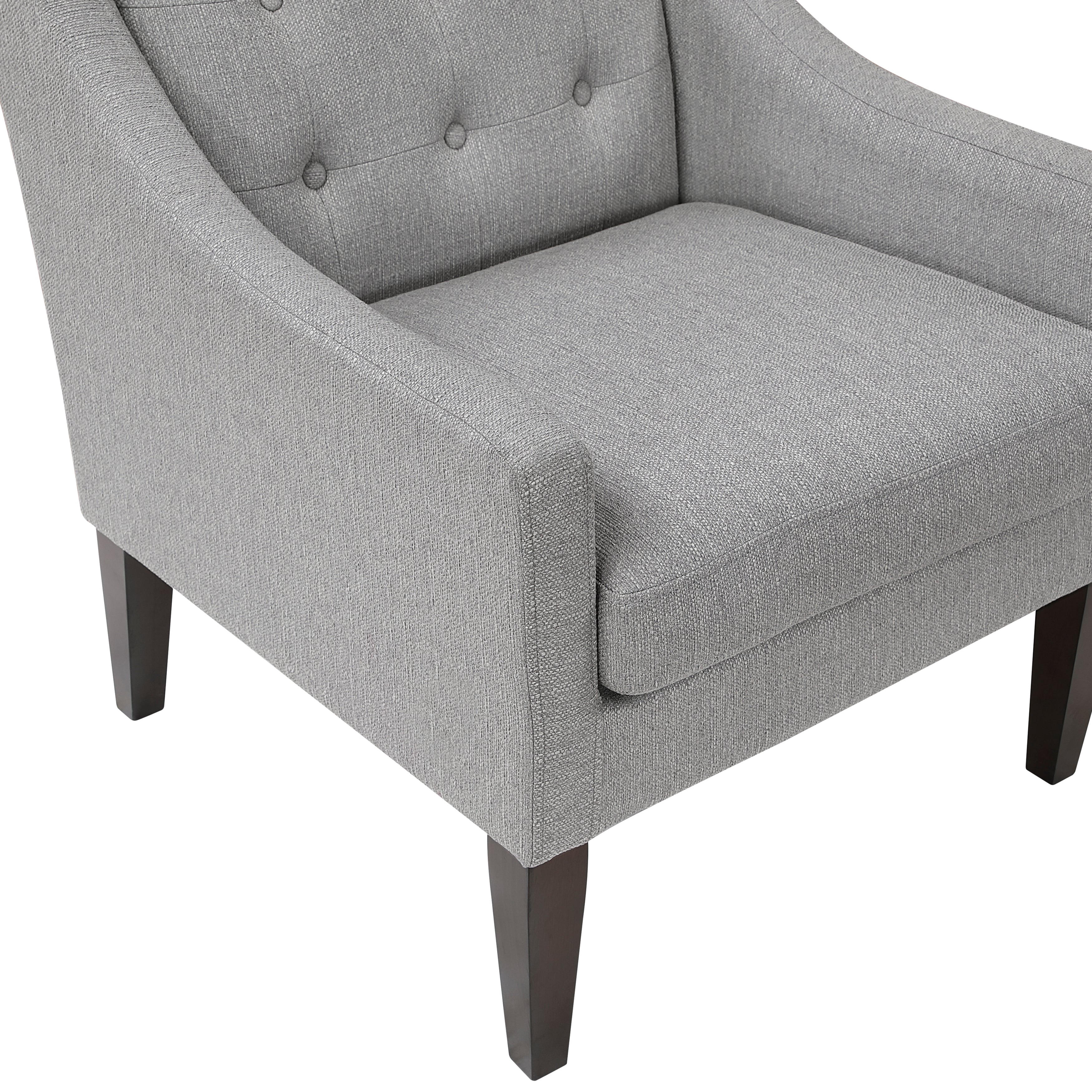 Contemporary Button Tufted Accent Chair