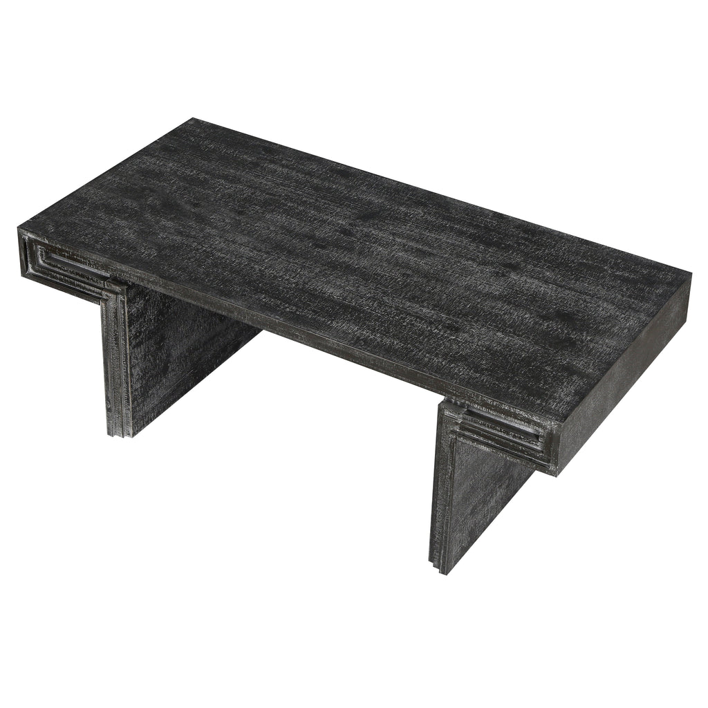 Modern Farmhouse Reclaimed Wood Texture Coffee Table