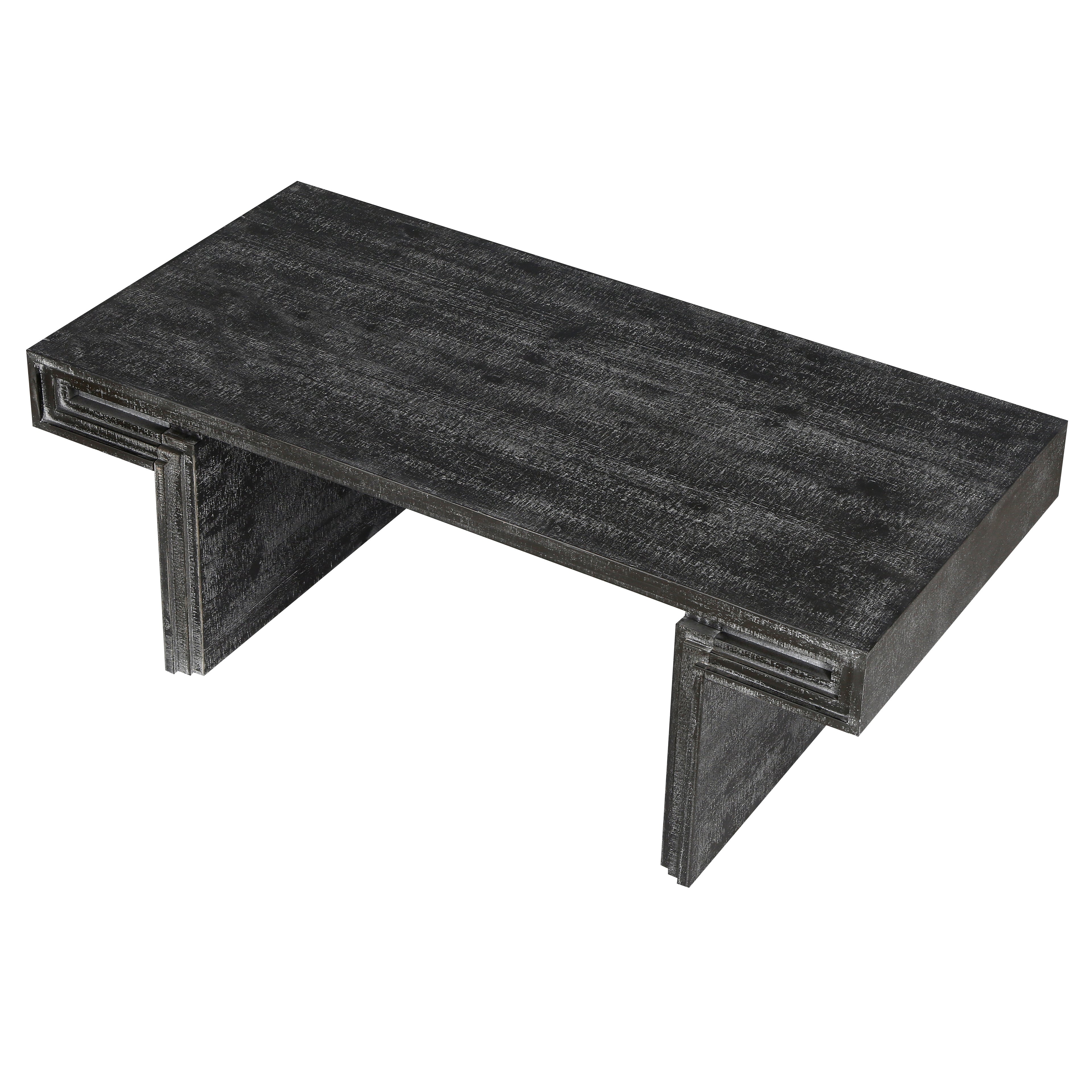 Modern Farmhouse Reclaimed Wood Texture Coffee Table