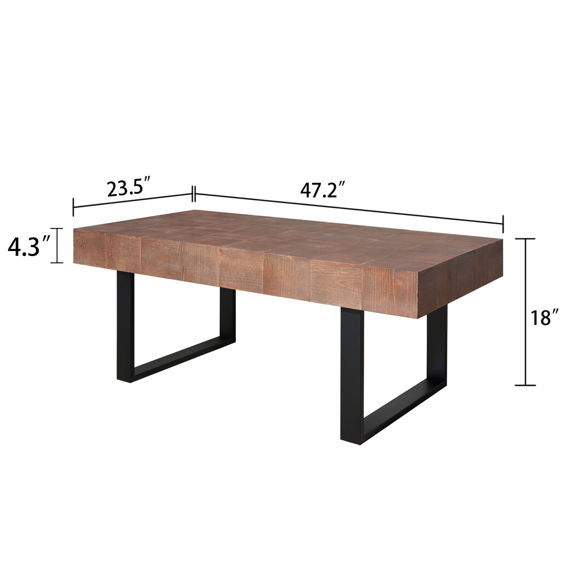 Rustic Industrial Wood Coffee Table