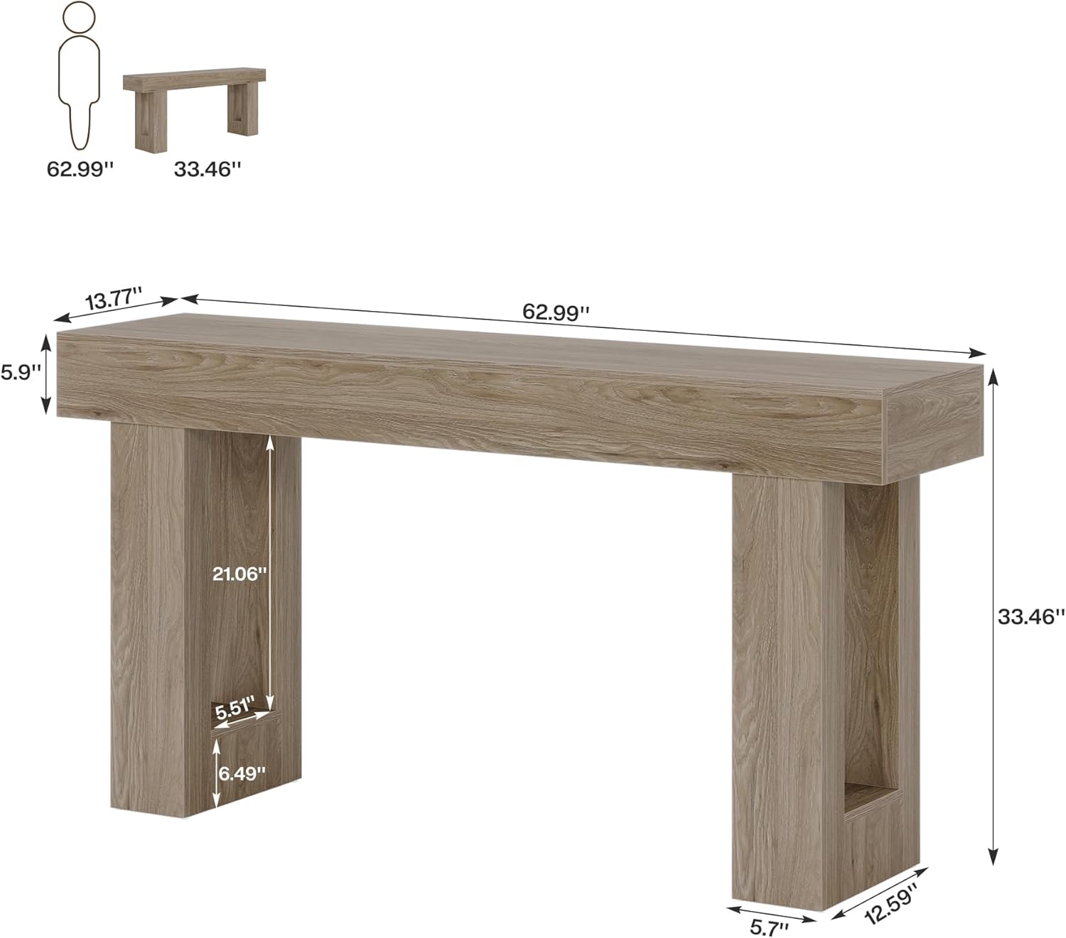 Hearthford Farmhouse Console Table