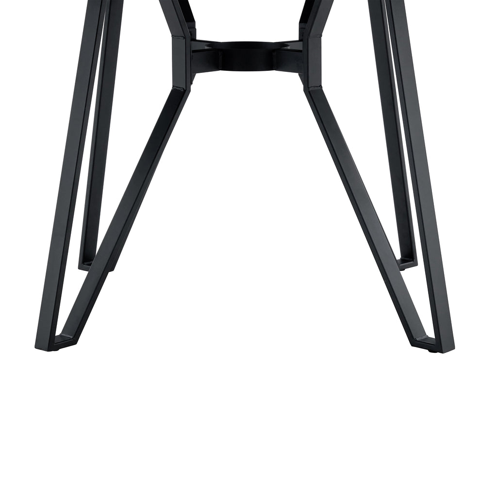 Crosswell Round Dining Table with Metal Legs