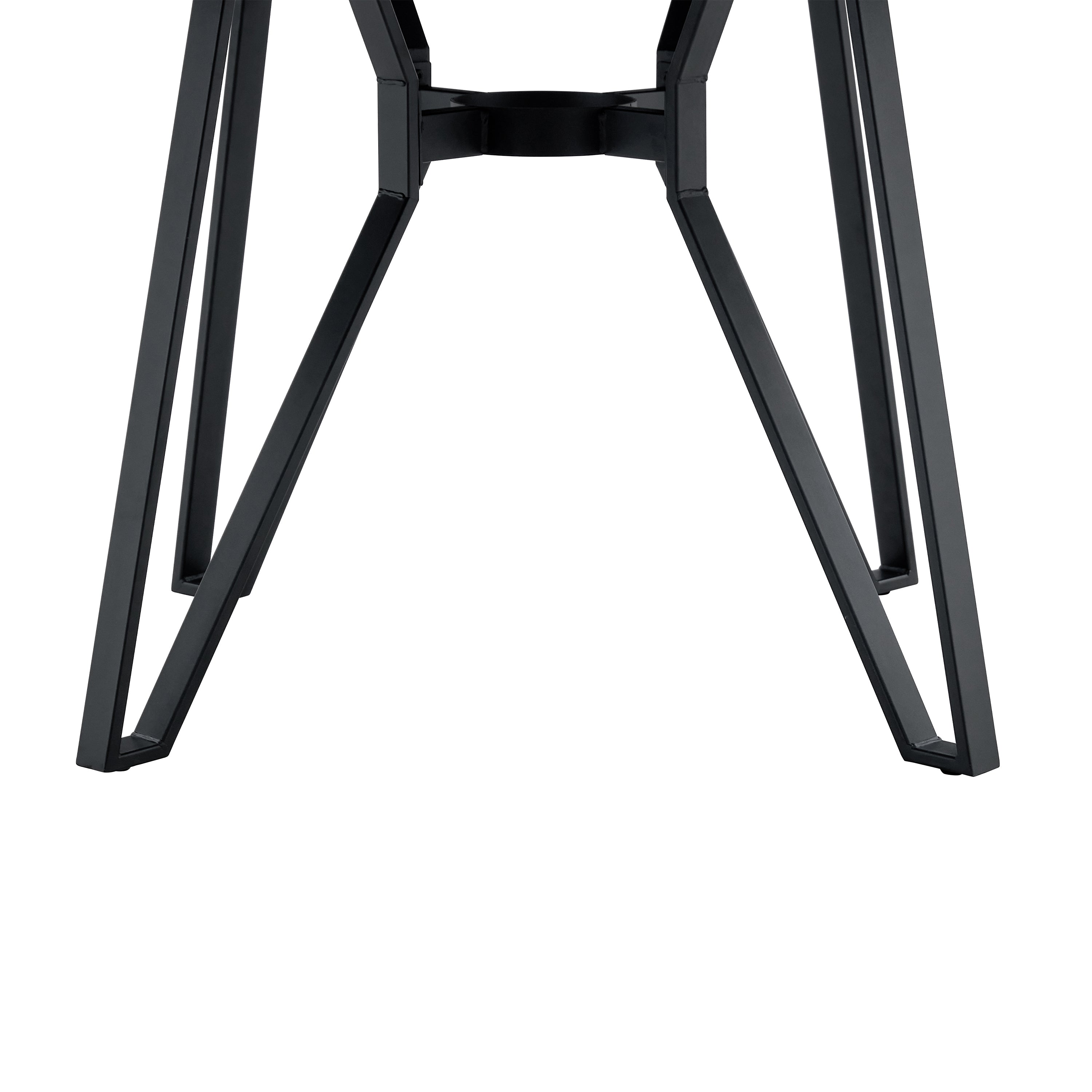 Crosswell Round Dining Table with Metal Legs