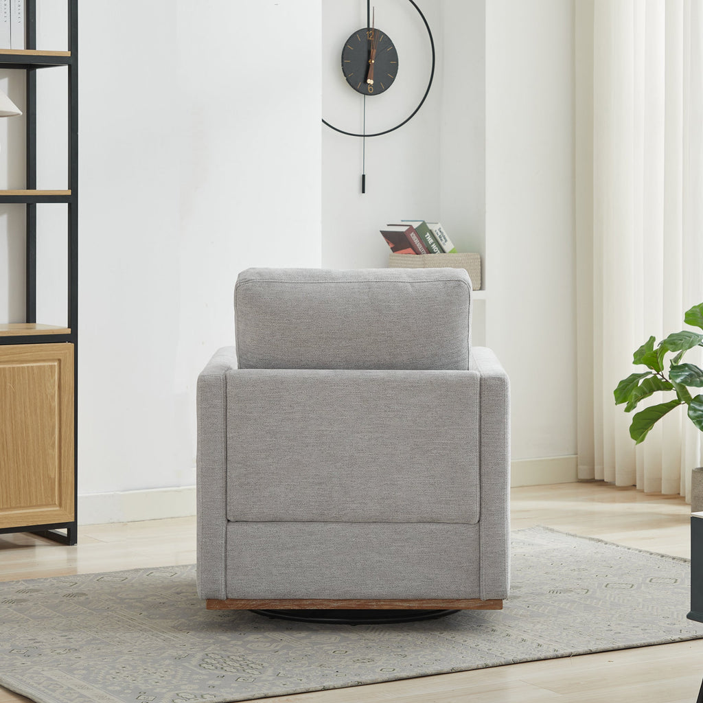 Modern Square Upholstered Swivel Accent Chair
