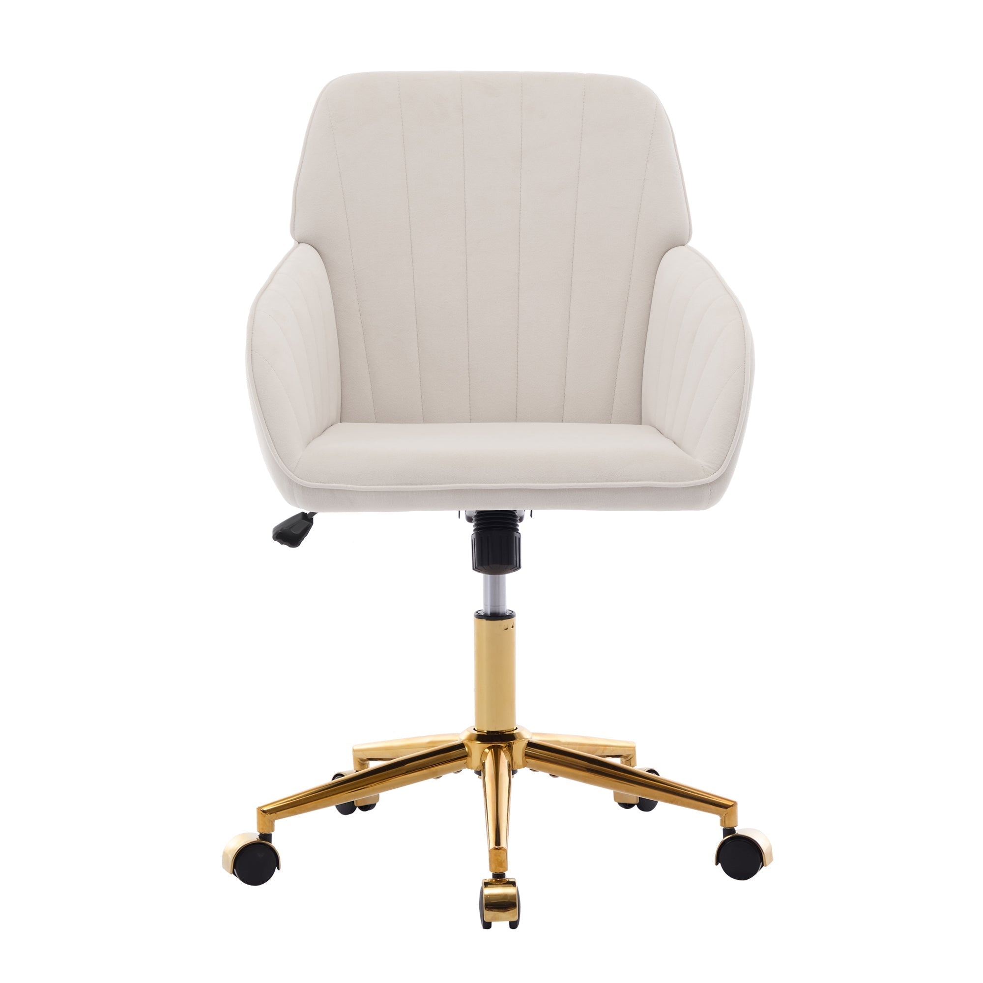 Adjustable Ergonomic Swivel Chair with Golden Base