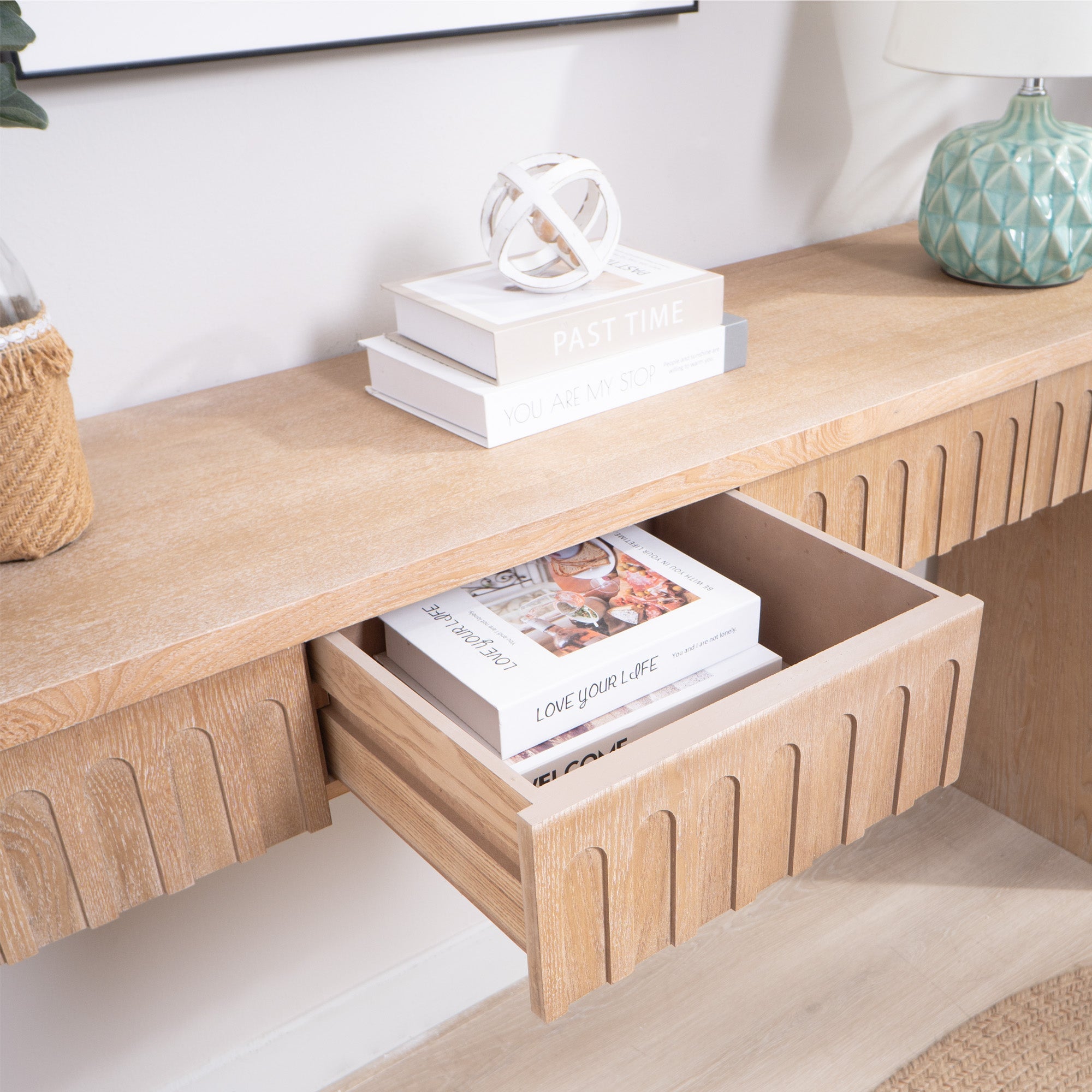 Modern Console Table with 4 Drawers