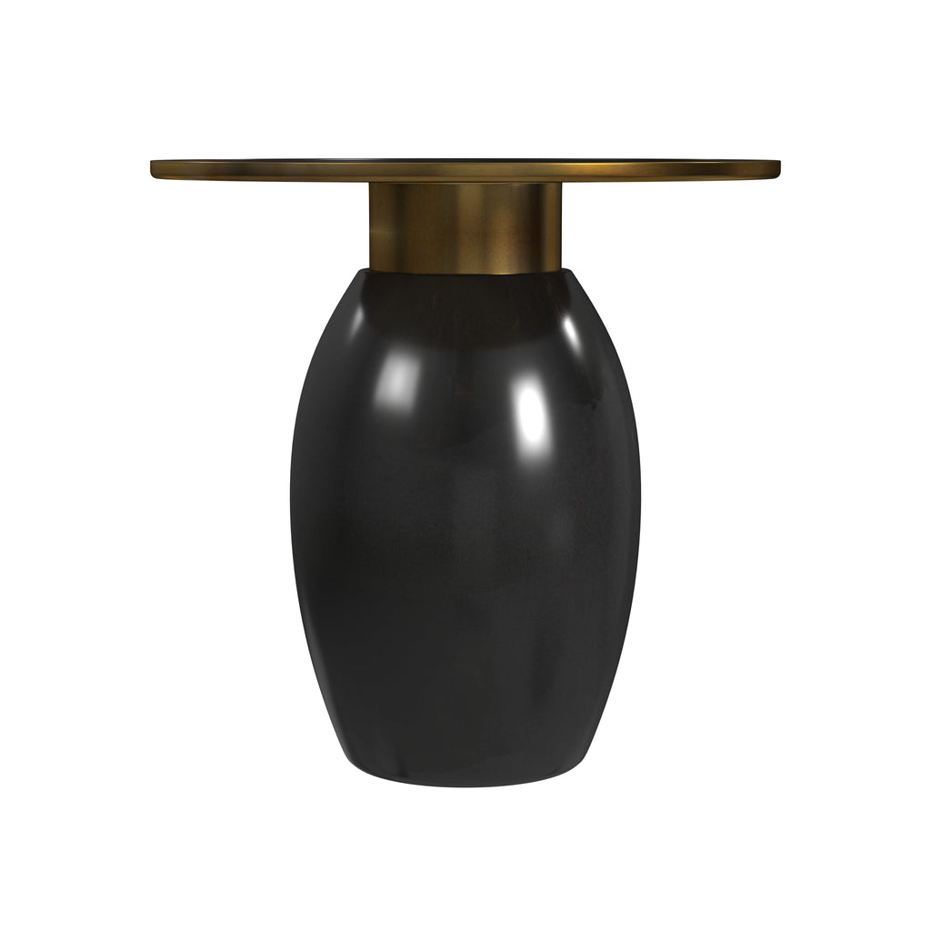 Samara Black Enamel Side Table