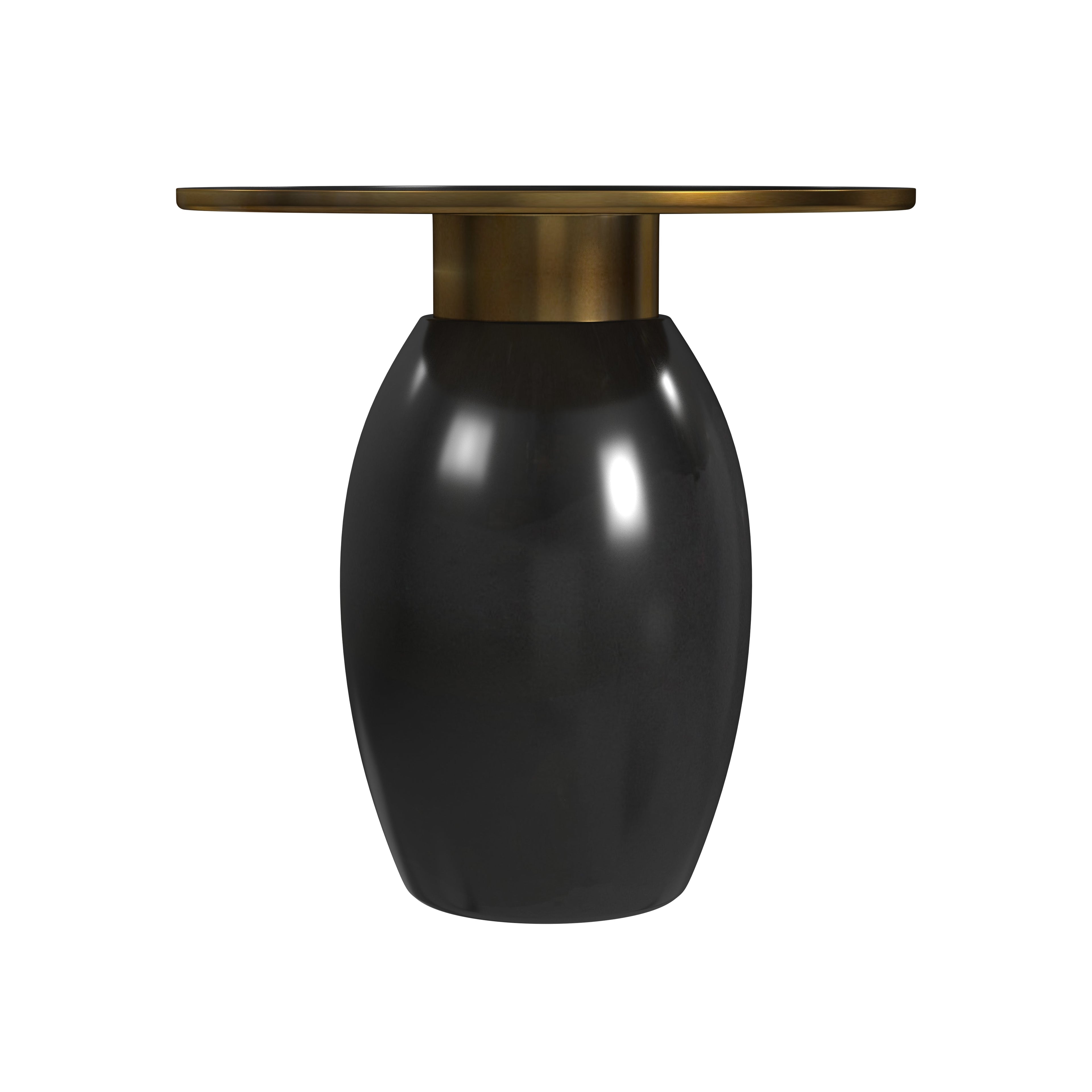 Samara Black Enamel Side Table