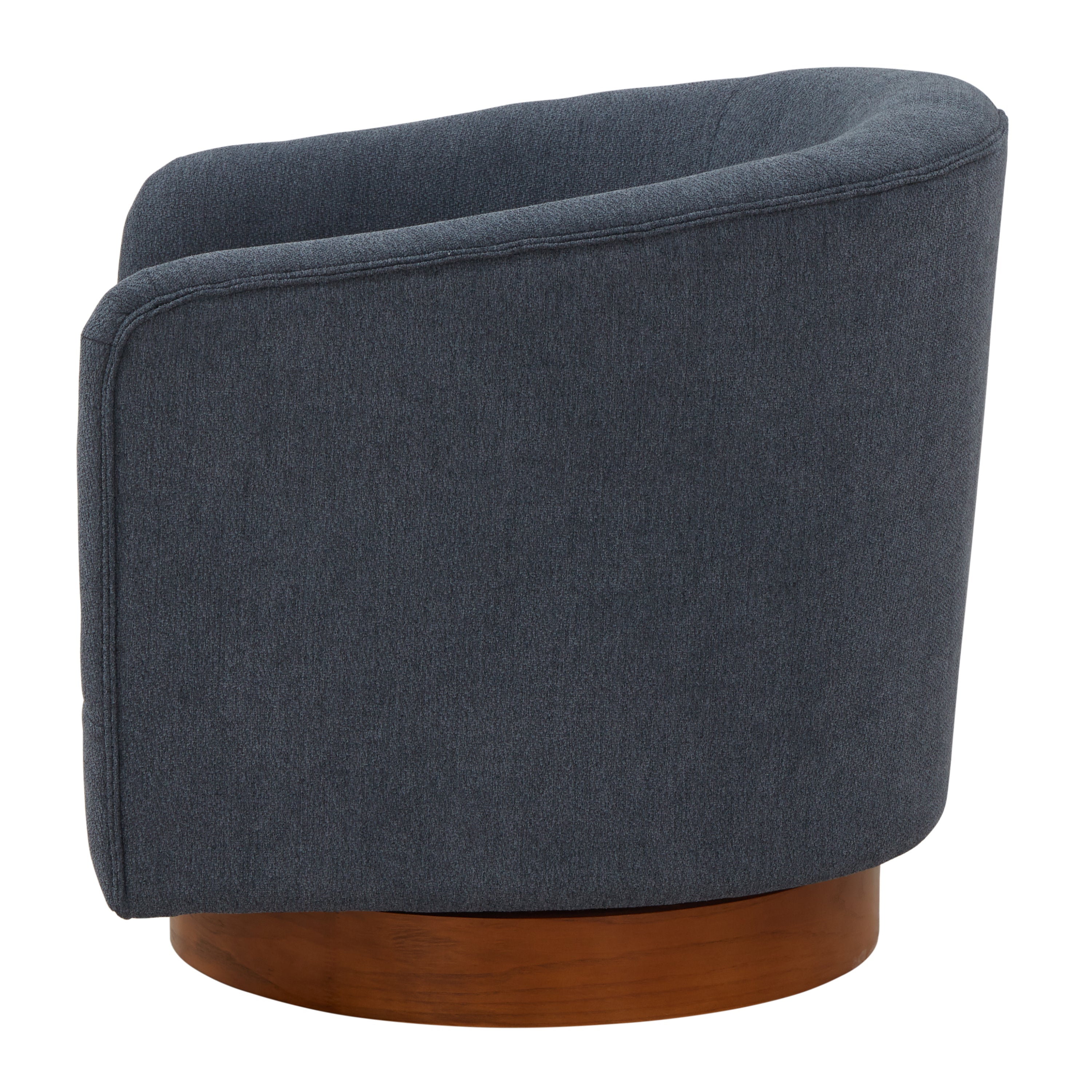 Miramar Wood Base Swivel Club Accent Chair