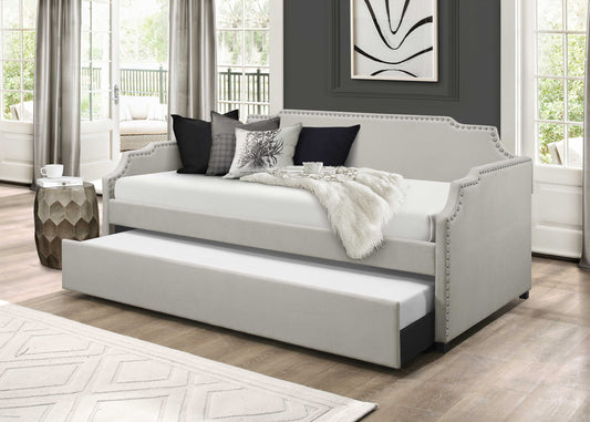 Wexford TwinDaybed en lin kaki avec lit gigogne