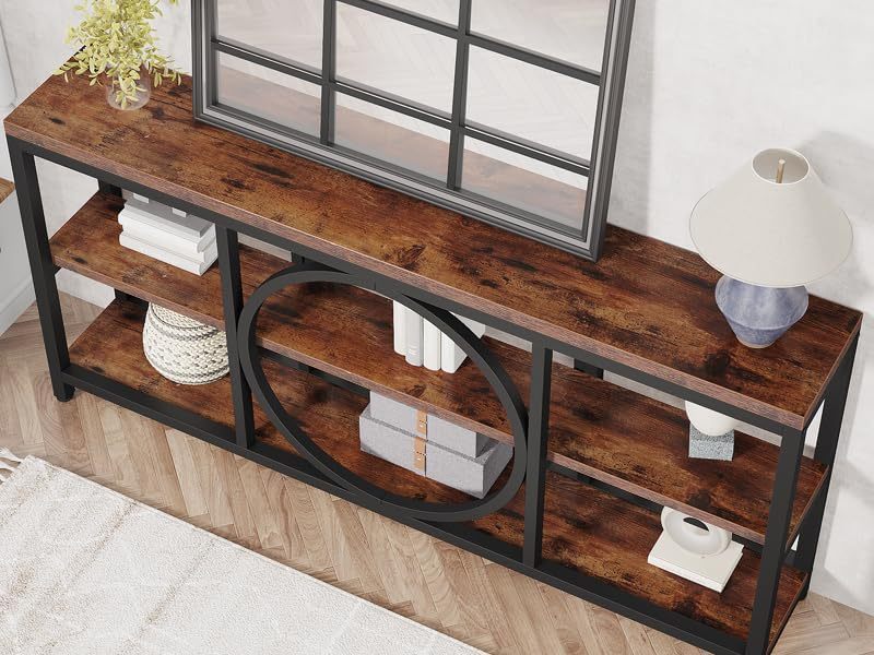 Claybourne  3-Tier Sofa Table with Circular Frame