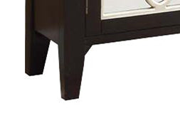 Kacia Mirrored Door Antique Finish Console Cabinet