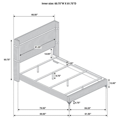 Lucia Wing Back 3-PC Queen Bedroom Set