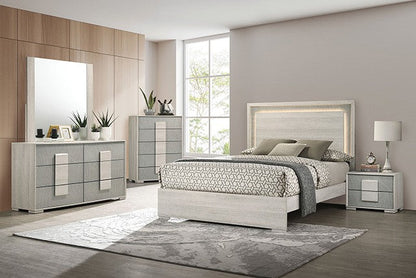 FM7201WH LINCOLT Queen Bed with LED