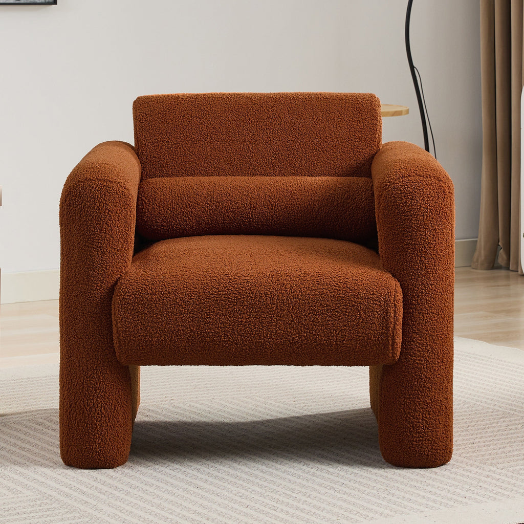 Marlowe Modern Sherpa Upholstered Comfy Reading Accent Chair