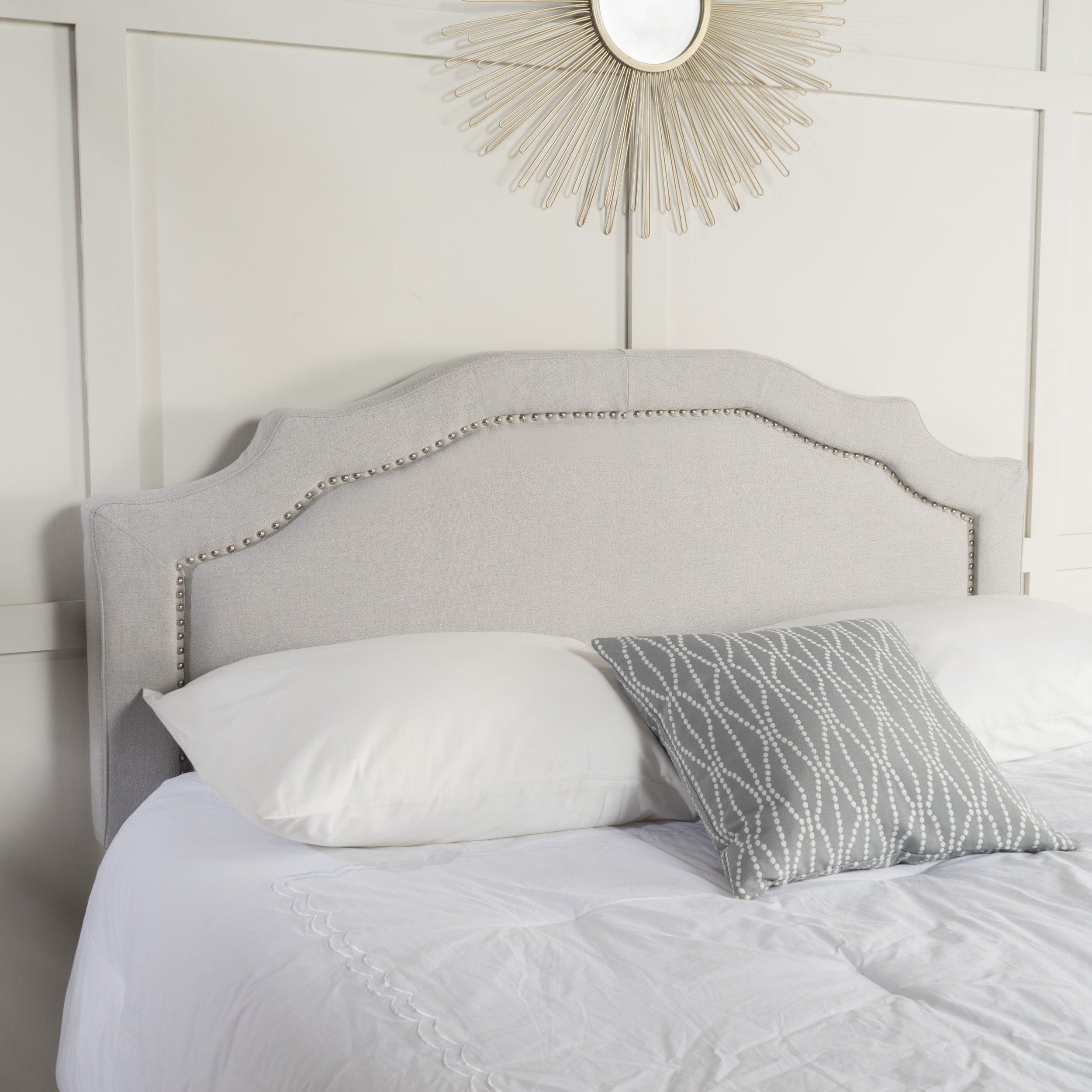 Nailhead Trim Upholstered Headboard