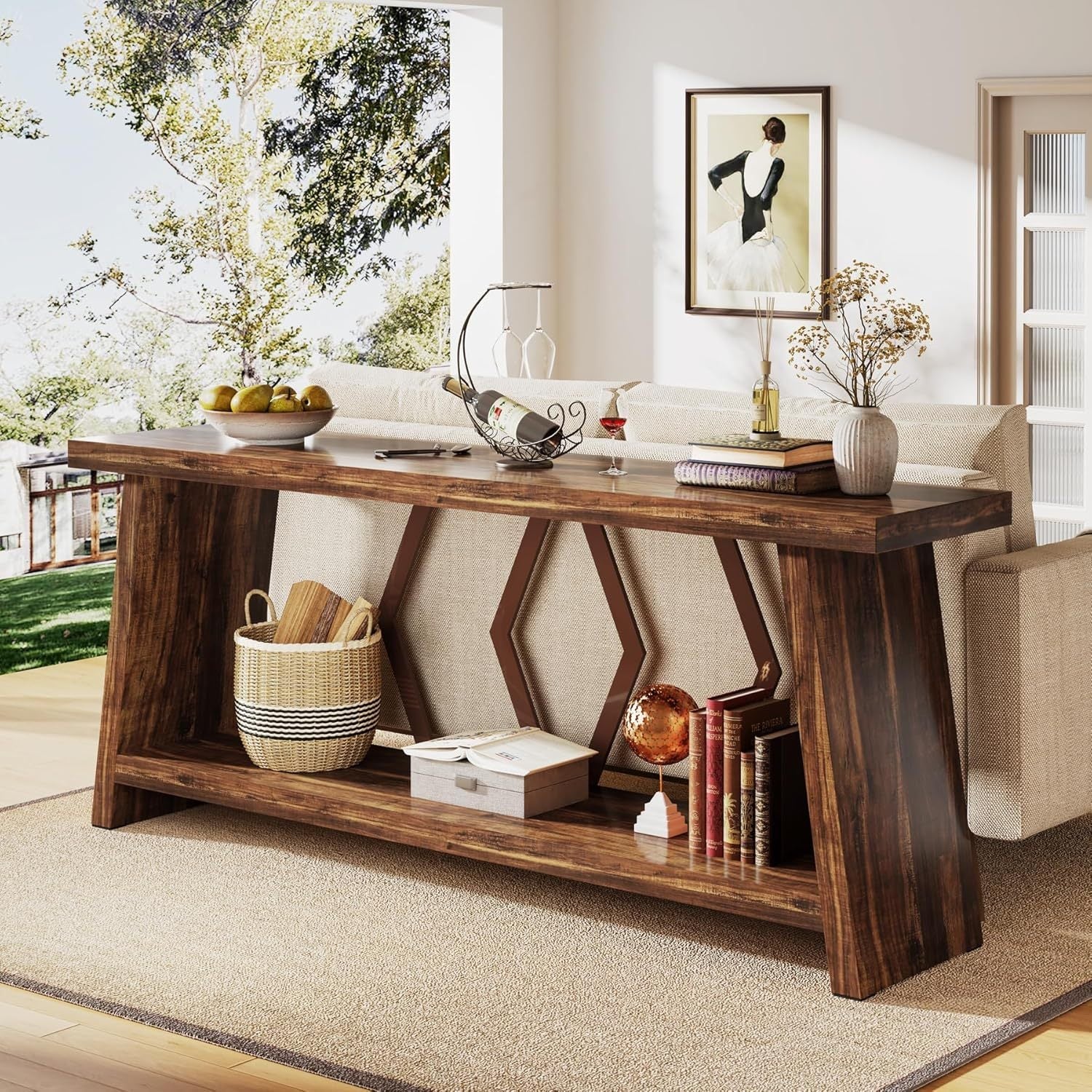 Fenwick Farmhouse 2-Tier Console Table