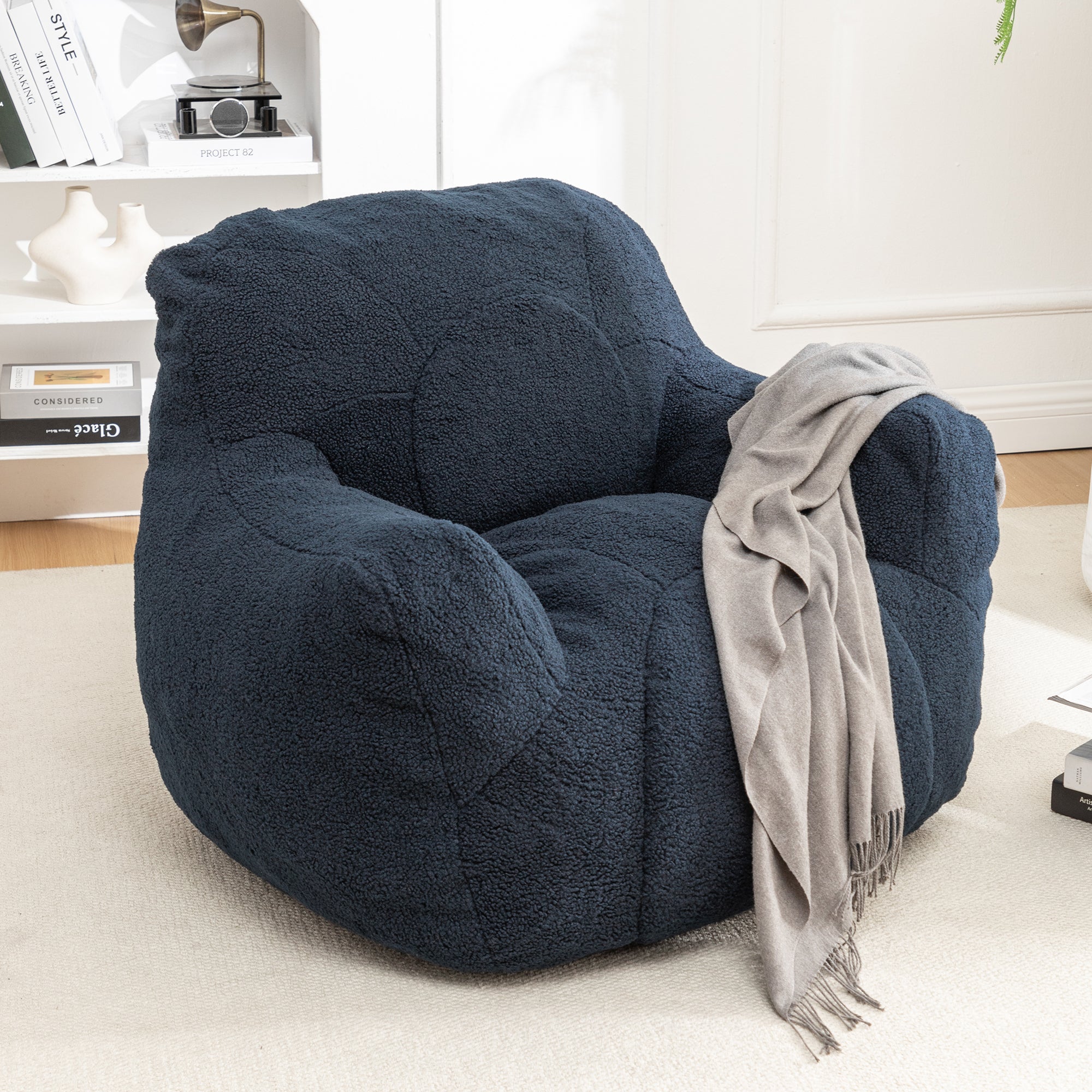 Tufted Memory Foam Bean Bag Chair