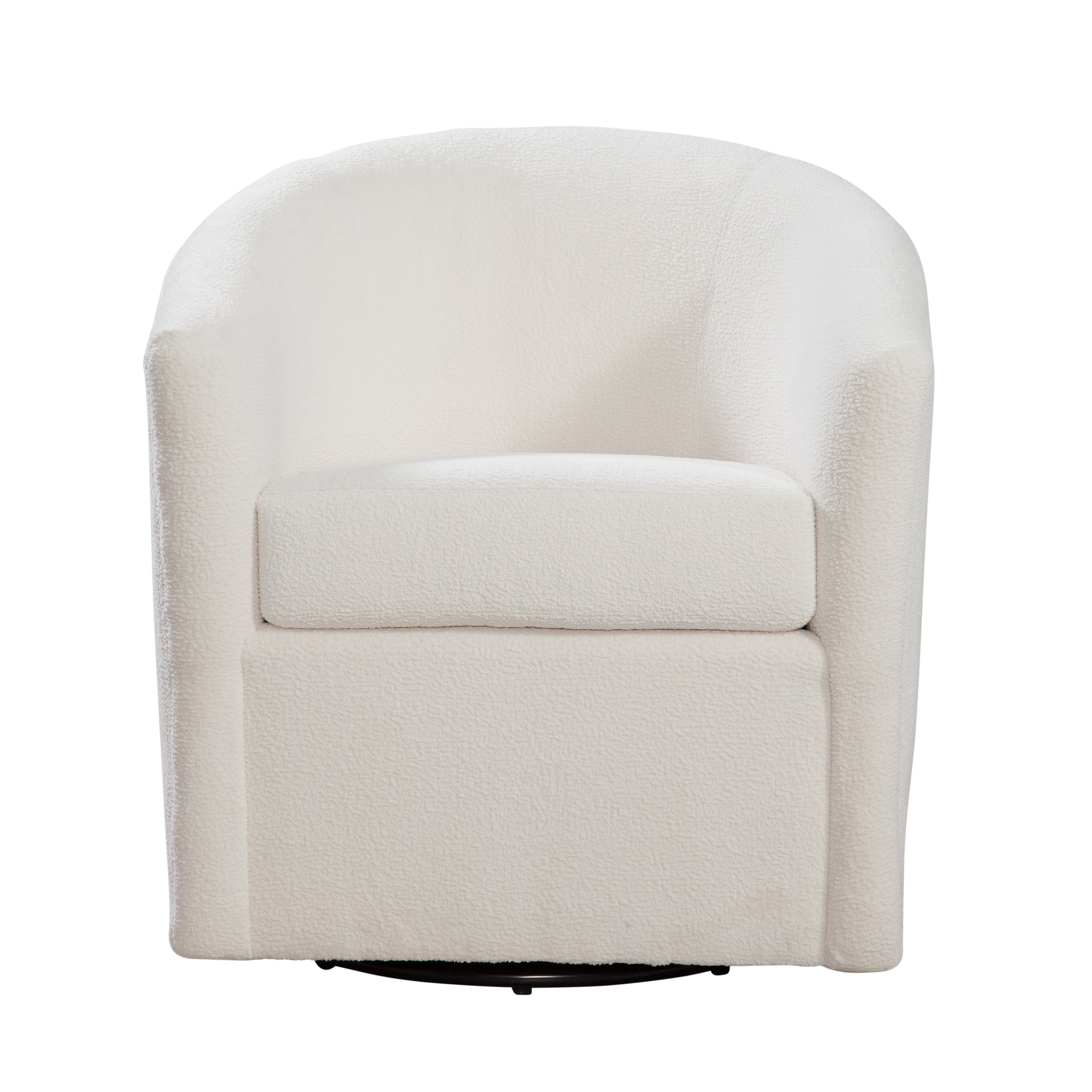 Oaklynn Barrel Style Swivel Accent Chair with Performance Fabric