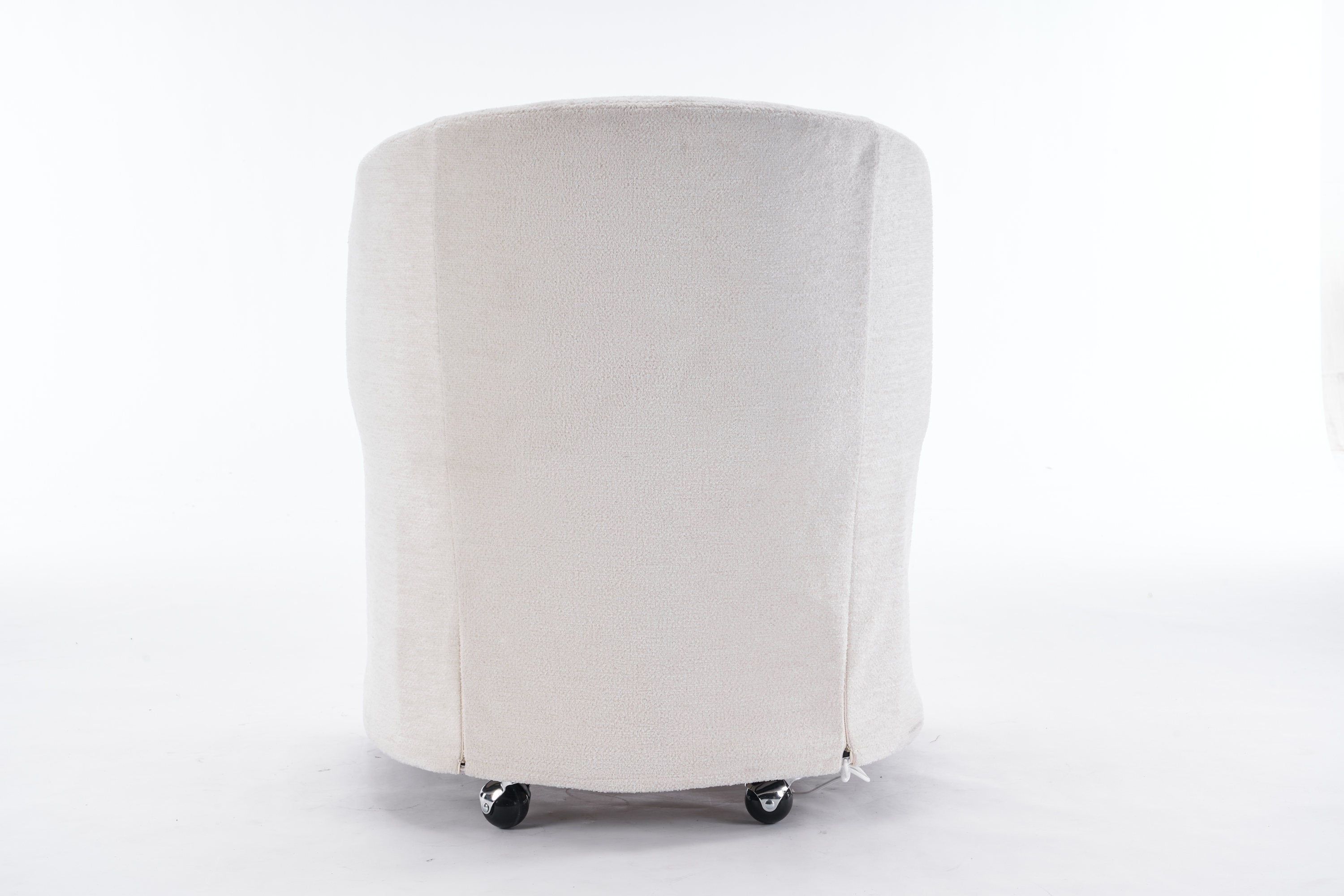 Cheswick Chenille Upholstered Dining Arm Chair With Back Cushion and Wheels