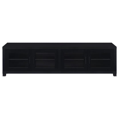 736303Jupiter 4-door 79 TV Stand Media Console- Black