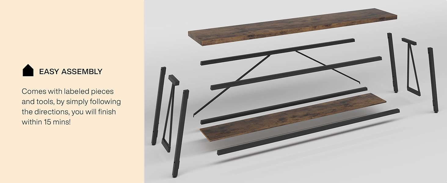 Millstone Industrial Sofa Table