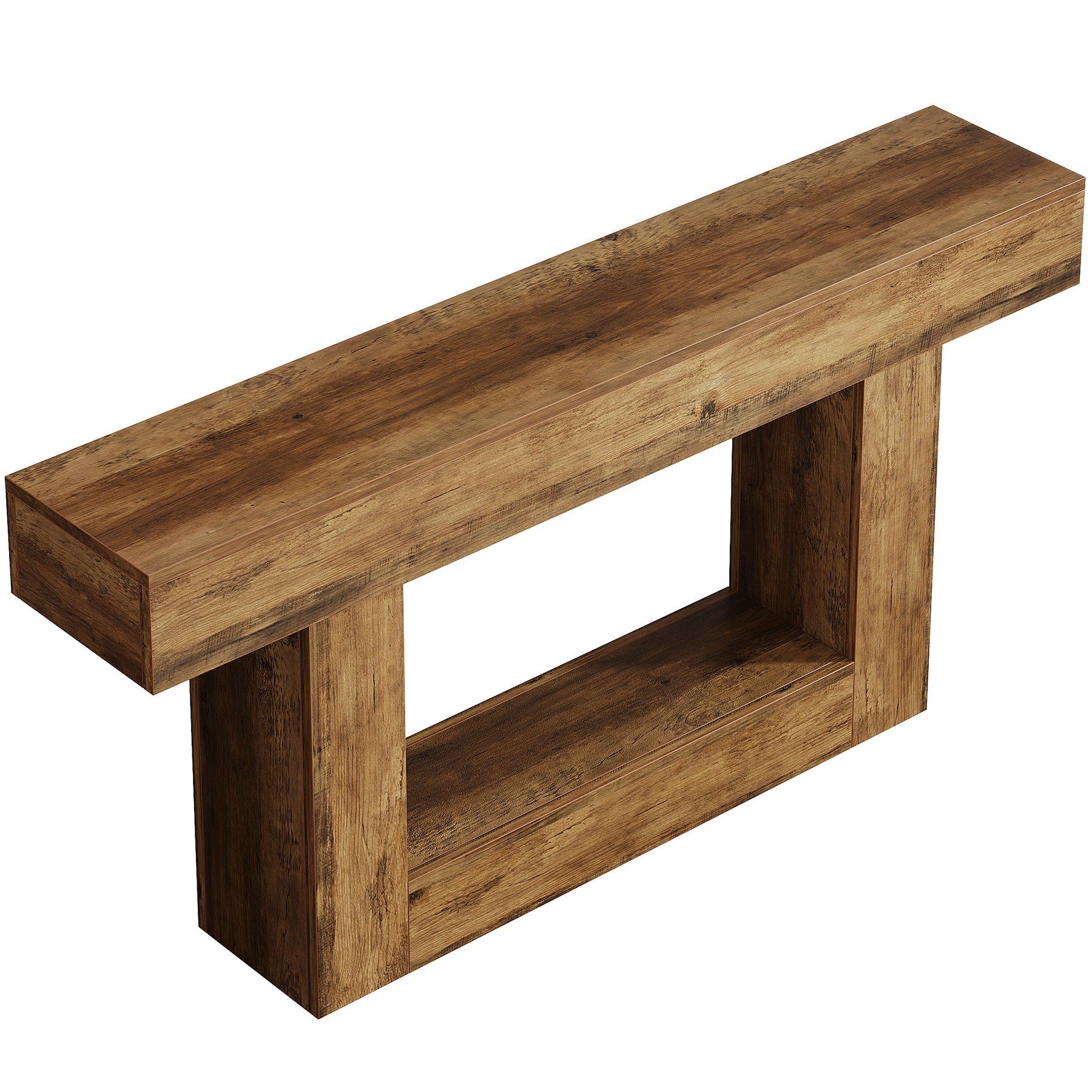 Pinehurst Farmhouse 2-Tier Entryway Table with U-Shaped Base