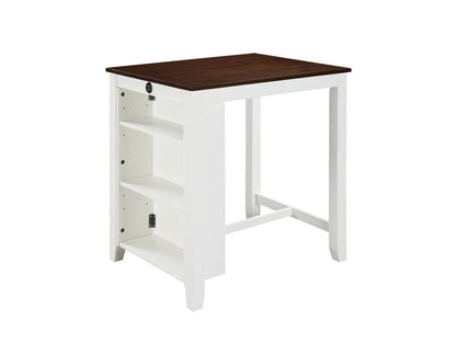 1076-Graham 36W 3-Piece Counter Height Dining Set with Shelves