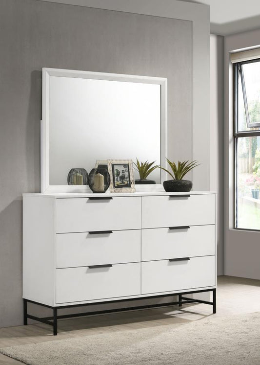 Commode 6 tiroirs Sonora 224863 en blanc 